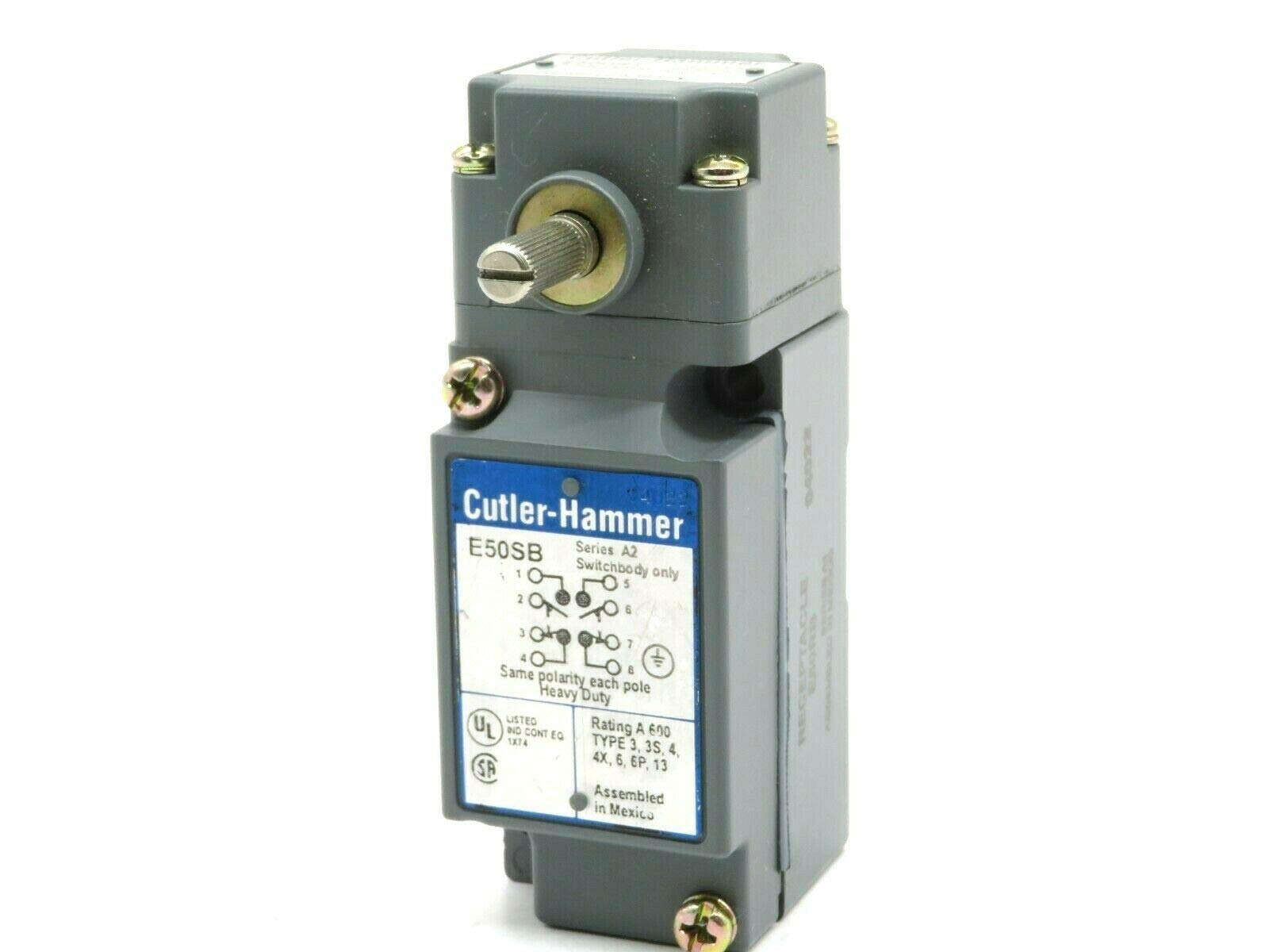 Cutler Hammer E50SB E50DR1 Limit Switch Body and Head - Heavy Duty Industrial Limit Switch for Automation & Machinery Control