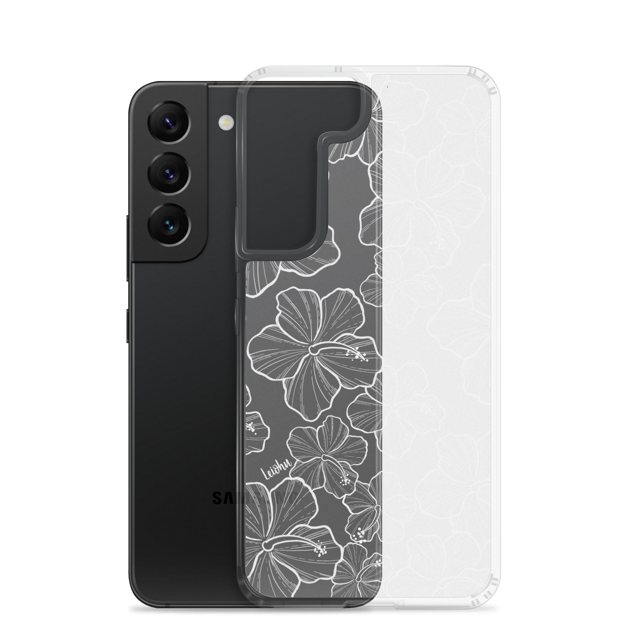 Hibiscus Flower Design Clear Phone Case for Samsung Galaxy S21/S20/Note 20 - Slim Protective Cover with Scratch Resistance - Perfect for Everyday Use, Work, and Travel