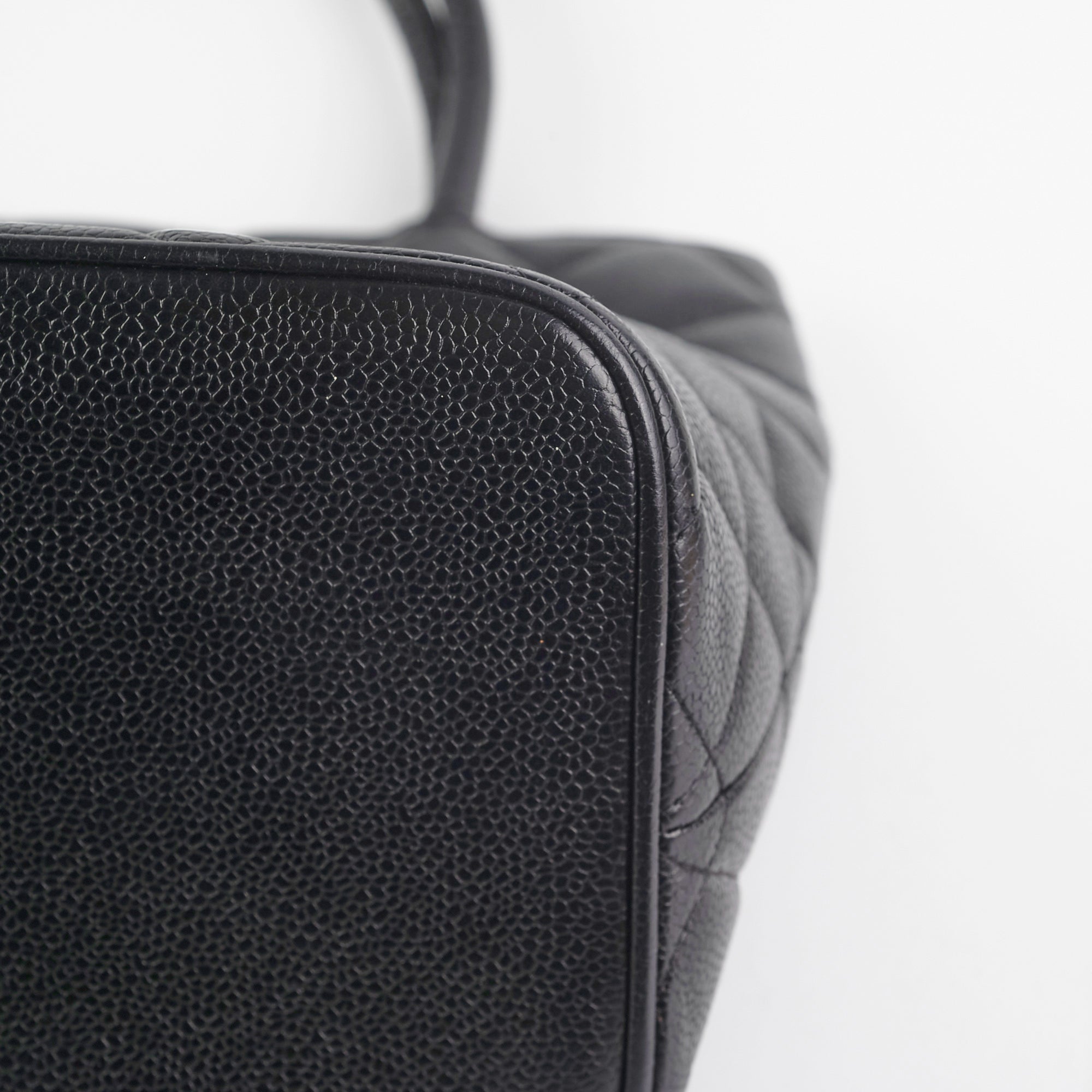 Chanel Mademoiselle Black Caviar Leather Tote Bag for Women - Luxury Designer Handbag for Work, Travel & Everyday Use