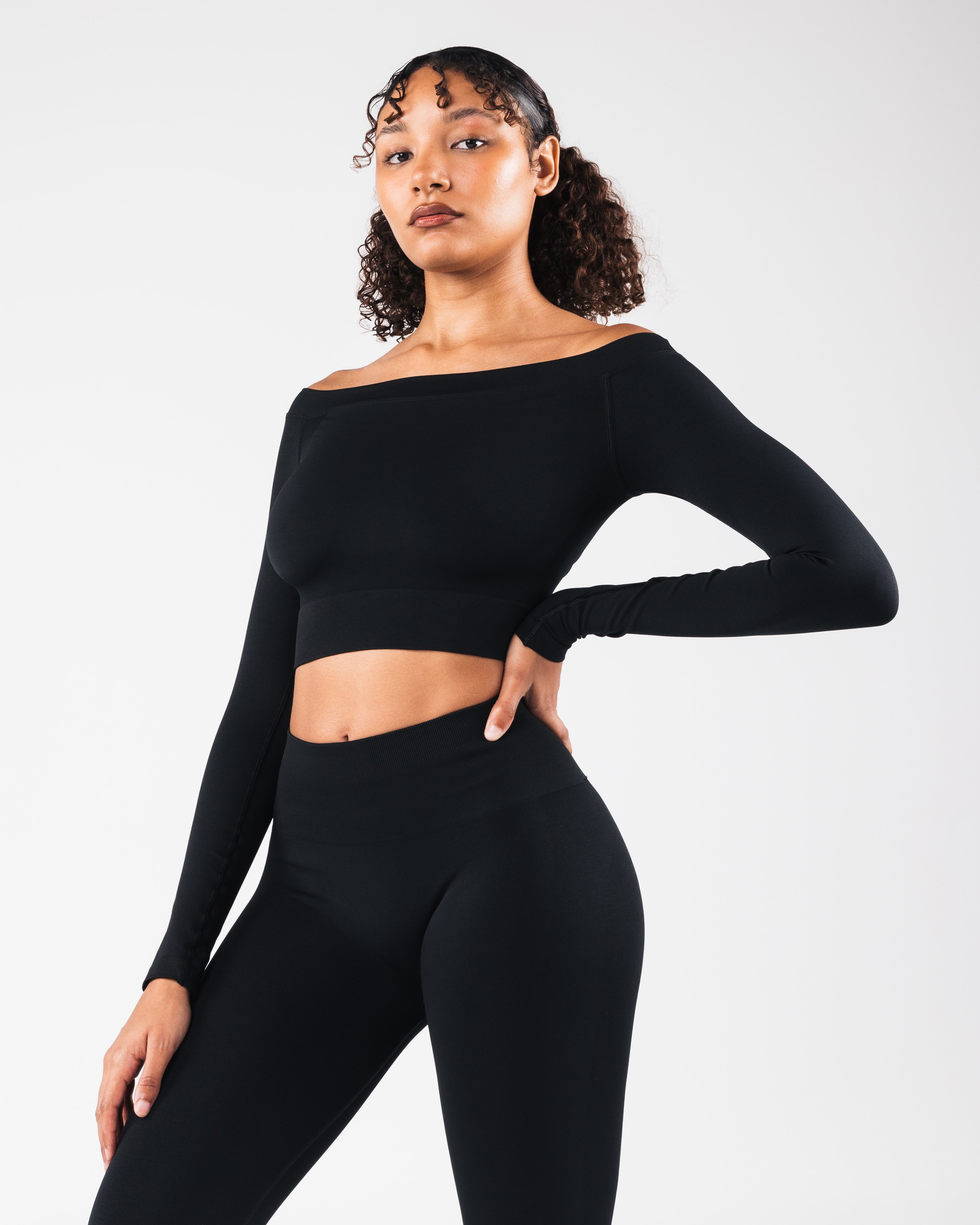 Amplify Halley LS Black Matter Women's Long Sleeve T-Shirt - Soft Casual Shirt for Everyday Wear, Work & Outfits
