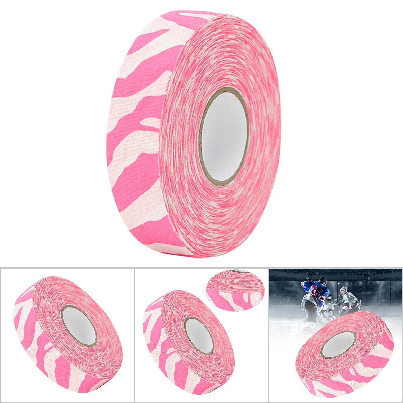 Hockey Tape 2.5cm x 25m - Premium Cloth Protective Tape for Ice & Roller Hockey Sticks, Blades & Handles - Durable Sports Grip for Enhanced Control - Perfect for Game Day & Practice Sessions