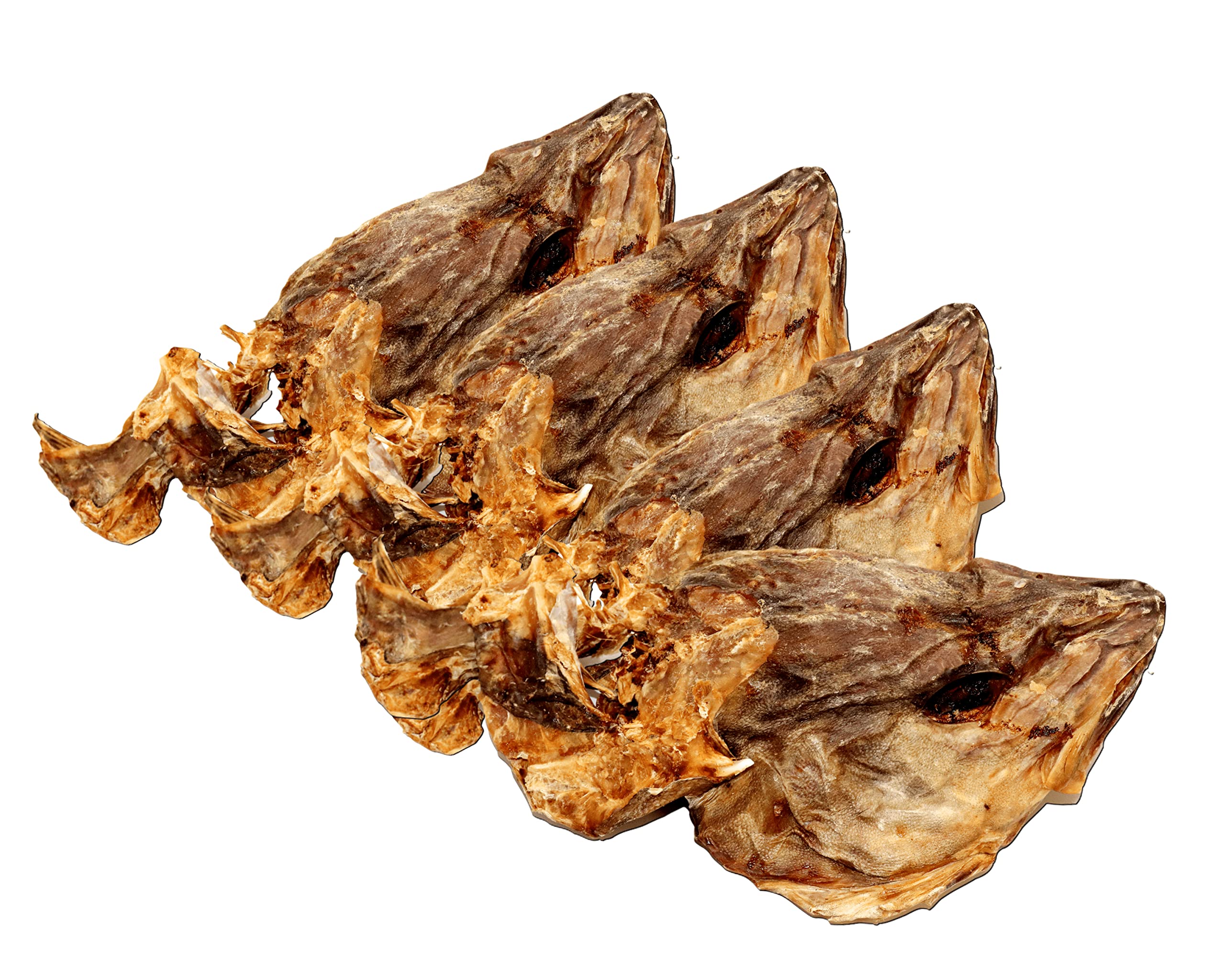Premium Dried Stock Fish Head Cod with Ears - 1.5LB (3 Heads) - Perfect for Soups, Stews & Traditional African Cuisine