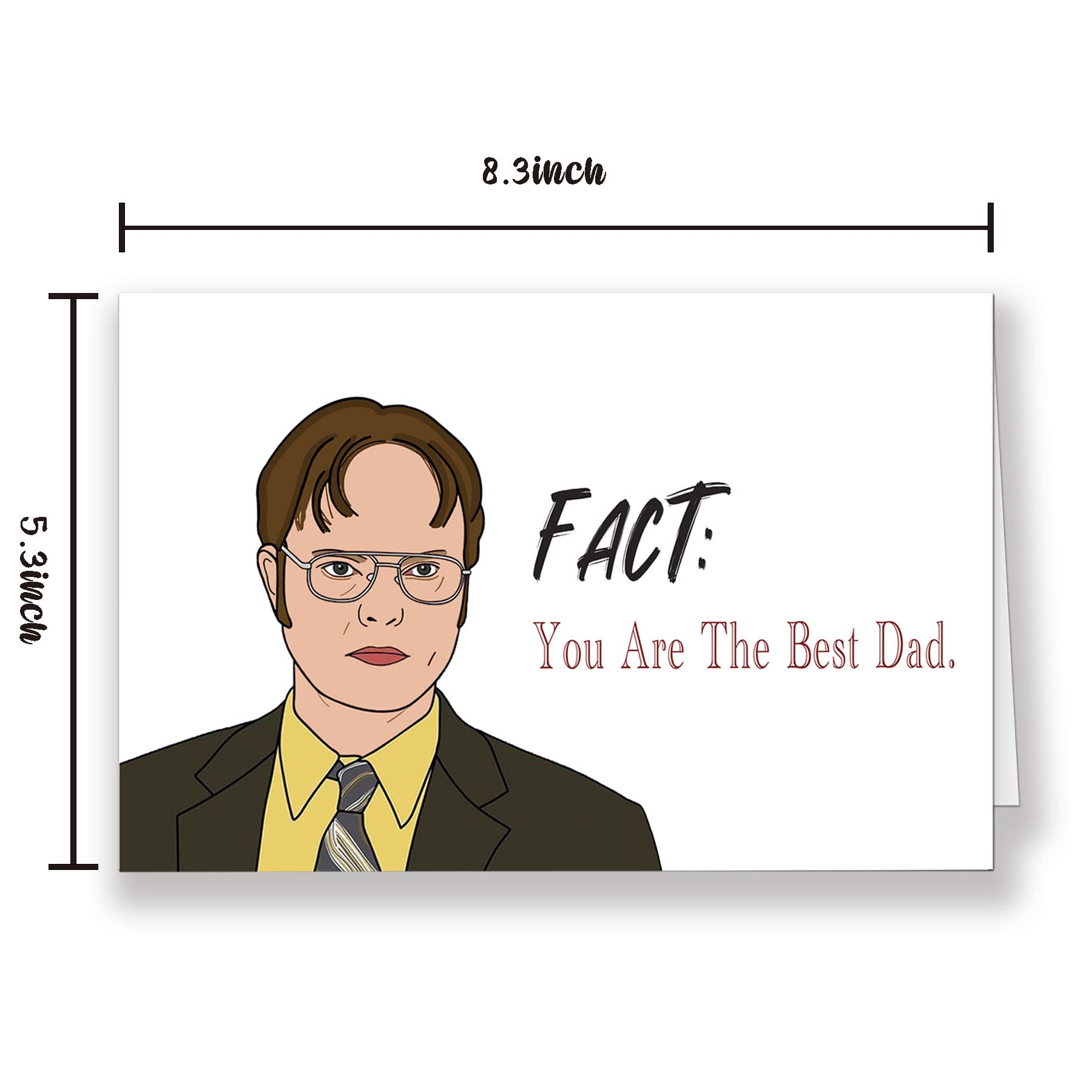 Funny Dwight Schrute Office Themed Father's Day Card - Best Dad Birthday Card for Him - Perfect for Office Fans & Father's Day Gifts