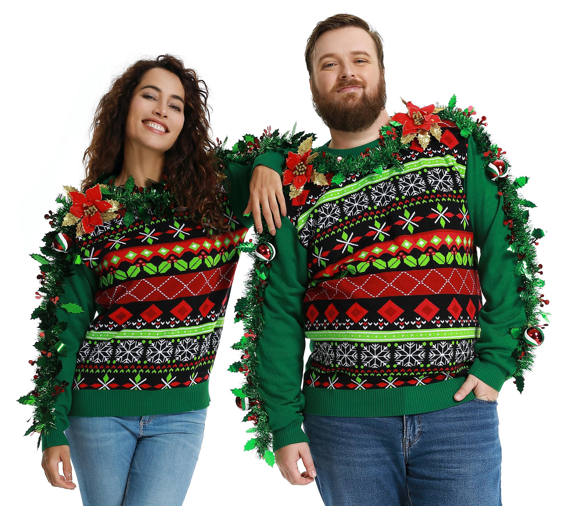 Funny Christmas Sweaters for Men & Women - Santa, Reindeer, Llama Designs for Holiday Parties