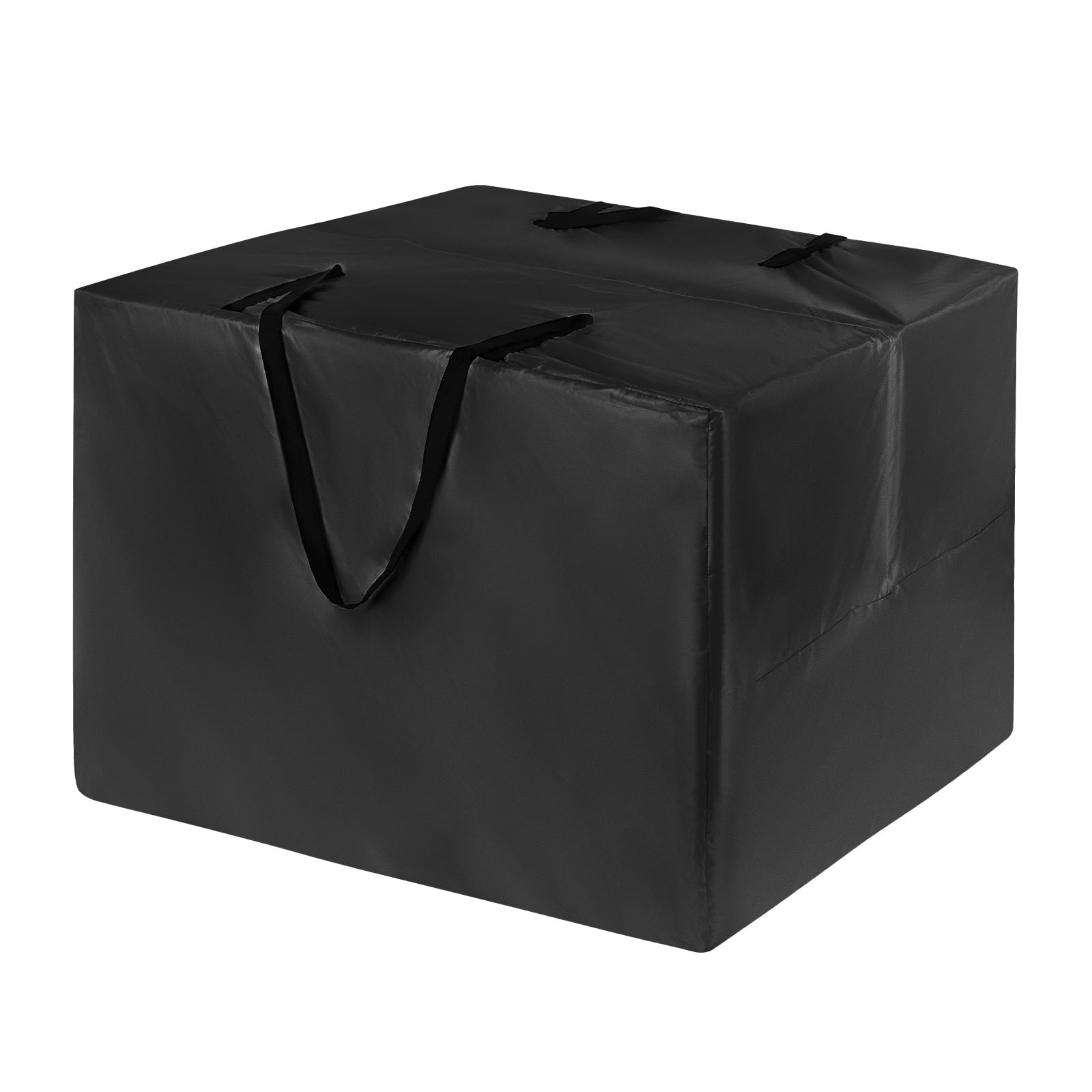 Waterproof Outdoor Patio Cushion Storage Bags 32x32x24 Inches - Heavy Duty Garden Furniture Cushion Cover with Handles - Durable Weatherproof Storage Solution for Patio, Deck, Poolside & RV Cushions (Black)