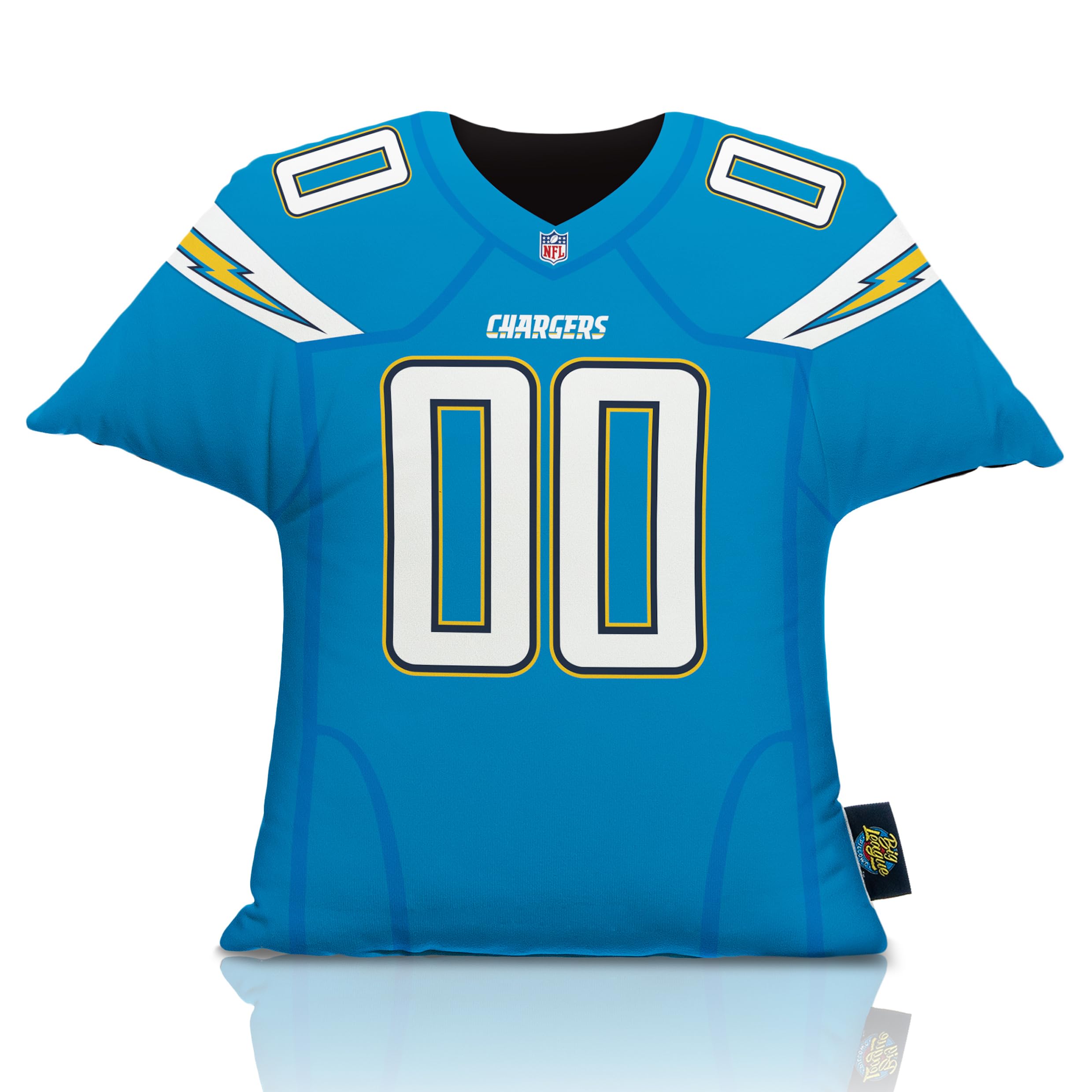 LA Chargers Jersey Pillow 16x16 - NFL Fan Gift & Home Decor