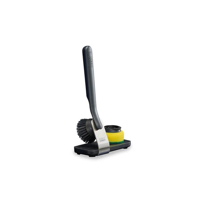 Joseph Joseph SinkTech Dish Brush & Sponge Set with Stand - Kitchen Cleaning Tools for Sink, Countertop & Dishwashing - Perfect for Home, RV & Camping Use