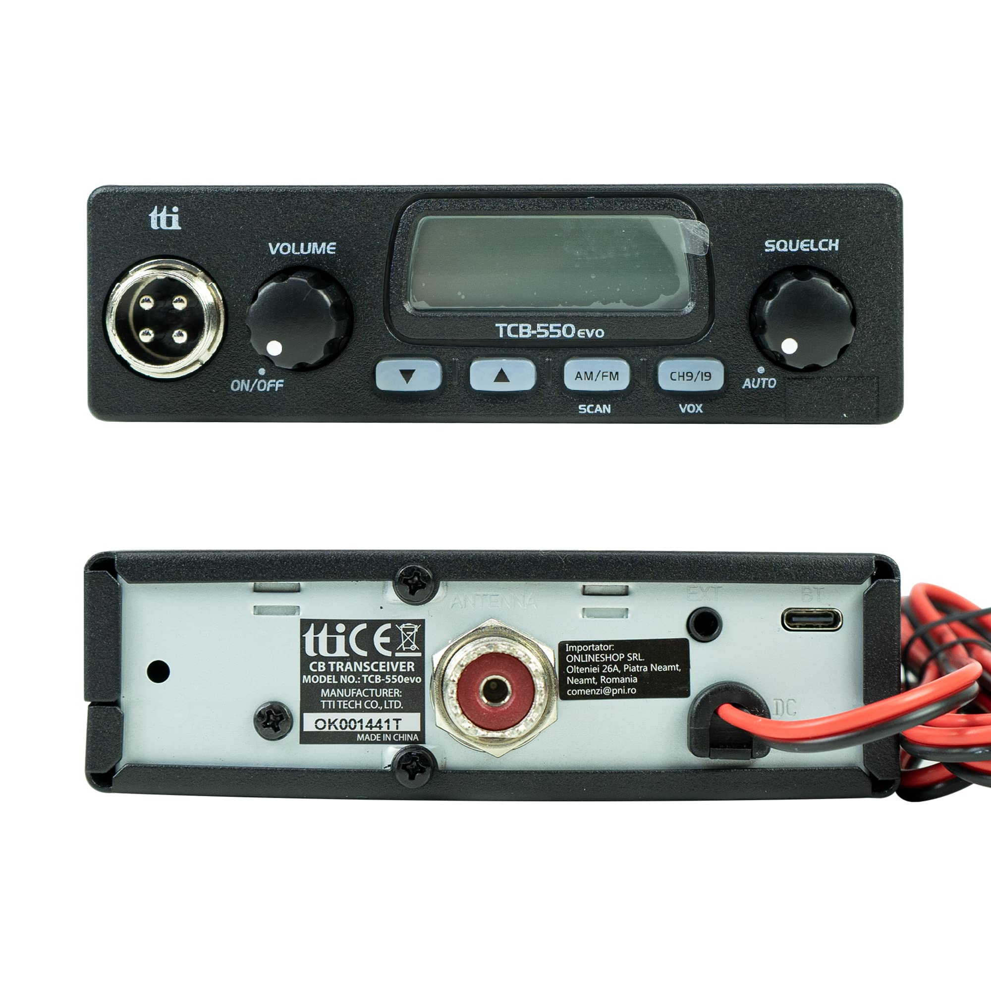 CB Radio Kit - TTi TCB-550 EVO with Free Sticky Pad (Blue) for Truckers & Off-Road Adventures
