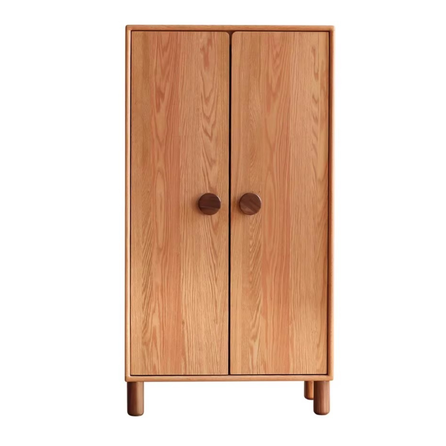 29.5x22.4x55.1 inch / 75x57x140 сm / Natural Wood Color / Short wardrobe with legs B1