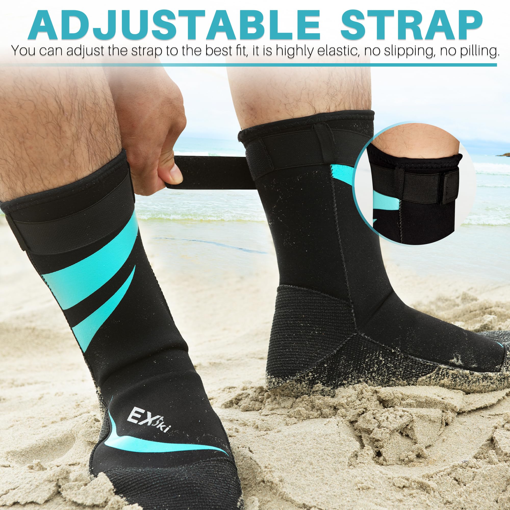 3mm Neoprene Water Shoes for Men & Women - Quick-Dry Sandproof Beach Socks for Swimming, Surfing, Volleyball & Water Sports
