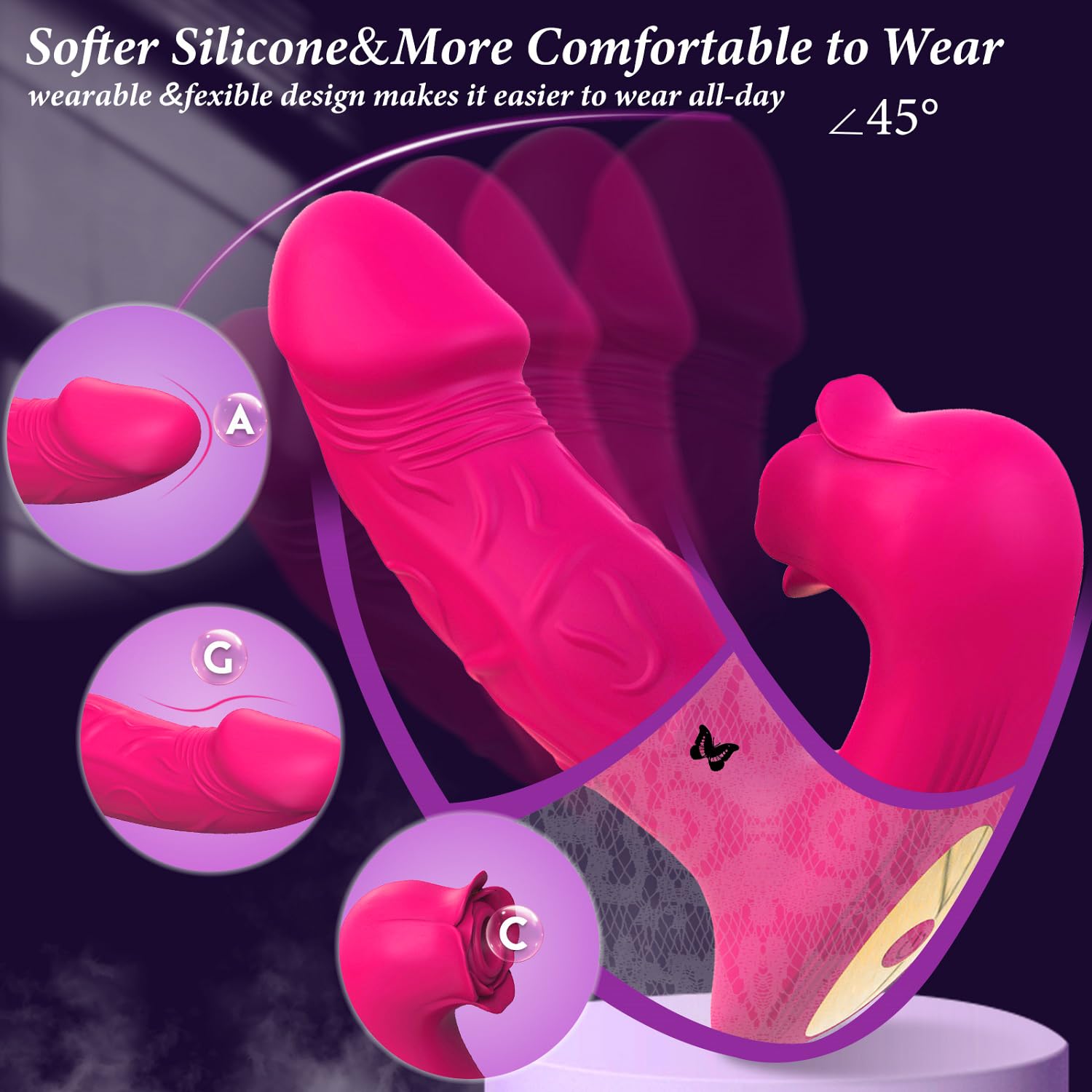Powerful Clitoral Vibrator for Women - 9 Suction & Vibration Modes, Rechargeable Silicone Sex Toy with App & Remote Control - Perfect for Couples Play, Solo Pleasure & Discreet Use at Home