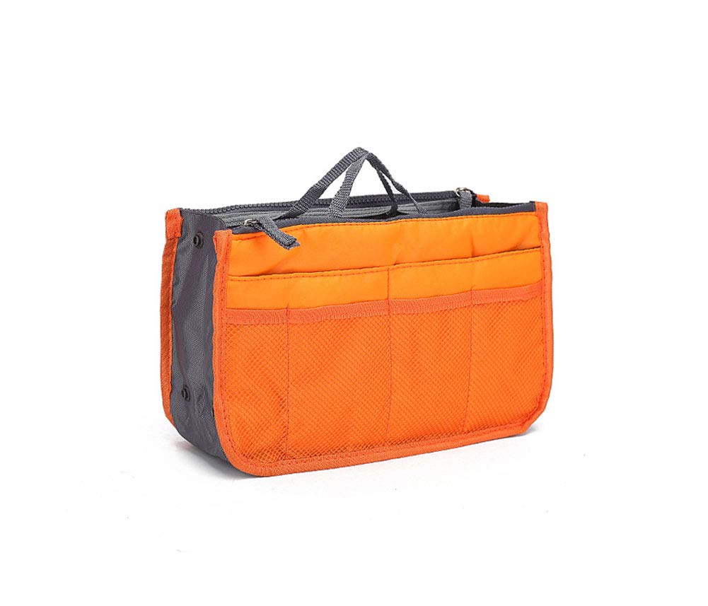 UCARE Travel Toiletry Bag for Women - Waterproof Cosmetic & Makeup Organizer with Sturdy Handle, Travel Size Toiletries Bag (Orange) - Perfect for Airplane Carry-on, Gym, Camping & Weekend Getaways