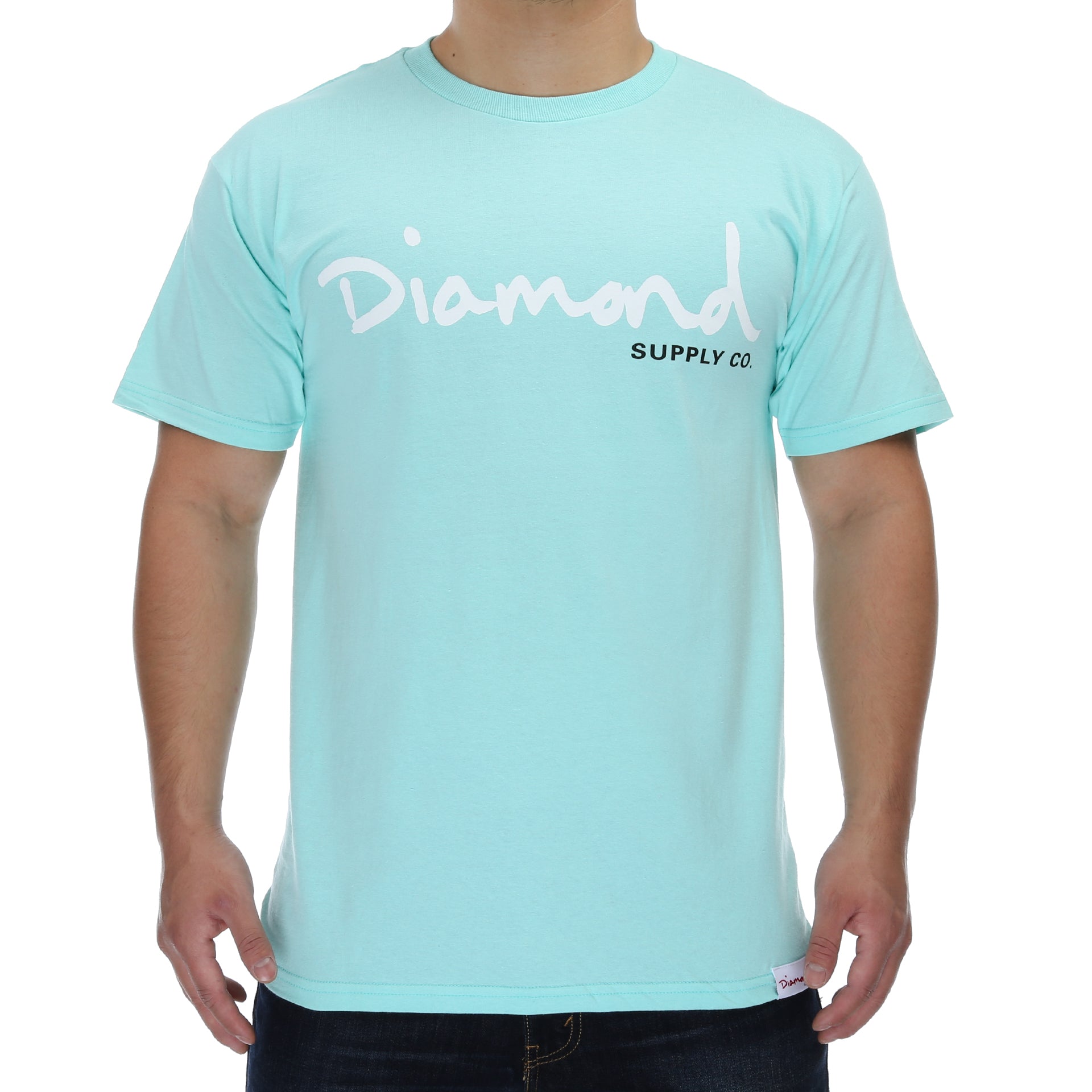 Diamond OG Script Tee - Premium Cotton Vintage T-Shirt in Diamond Blue | Streetwear Fashion for Men & Women | Perfect for Casual Wear, Hip Hop Outfits and Urban Style