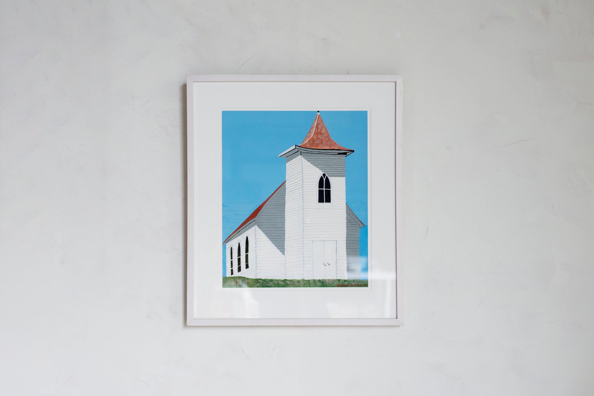 Closed Country Church by Barbara Beebe (2009) - Vintage Landscape Art Print - Perfect for Home Decor, Office Wall Art & Gift Ideas