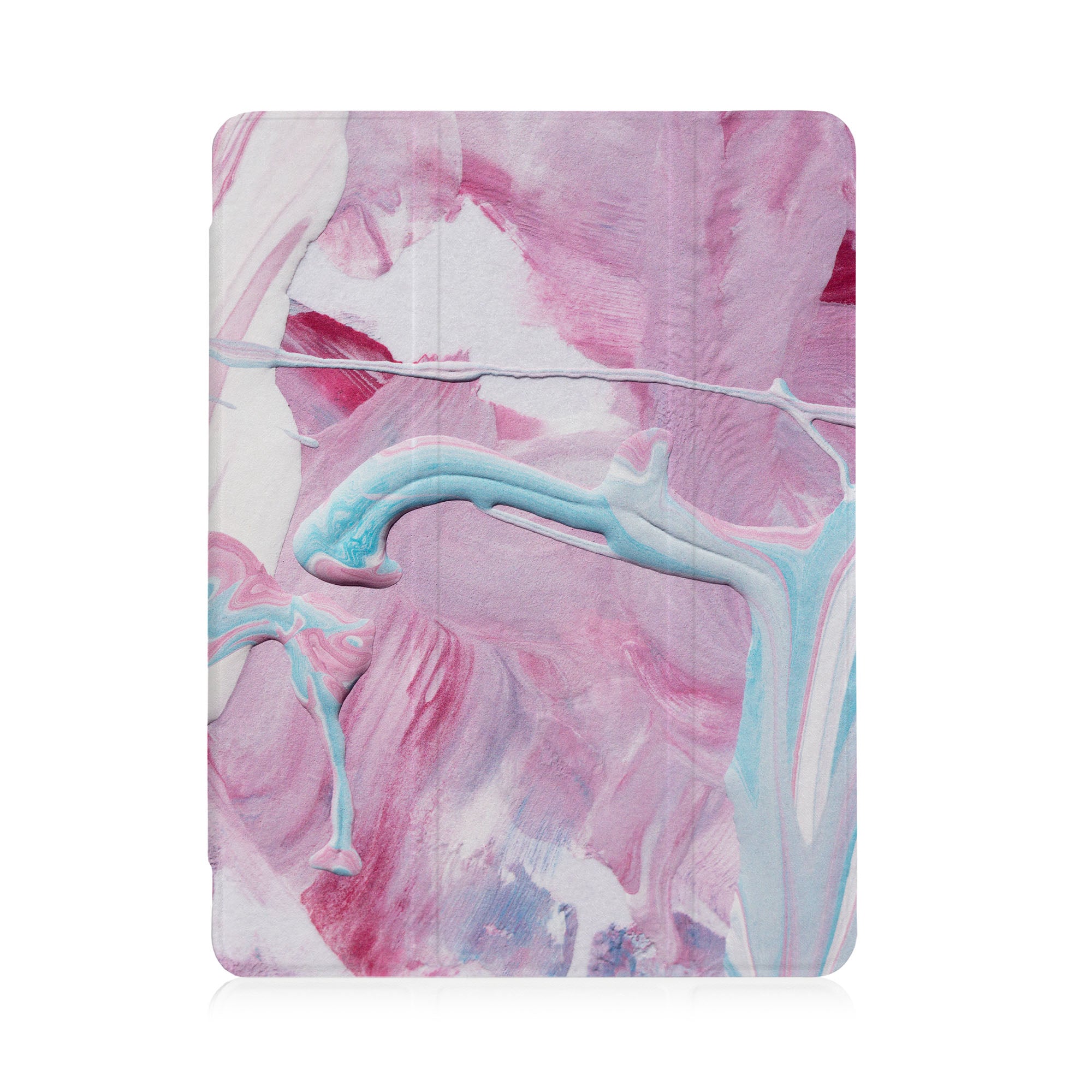 Premium iPad See-Through Case with Oil Painting Abstract Design - Perfect for Home, Office & Travel Protection
