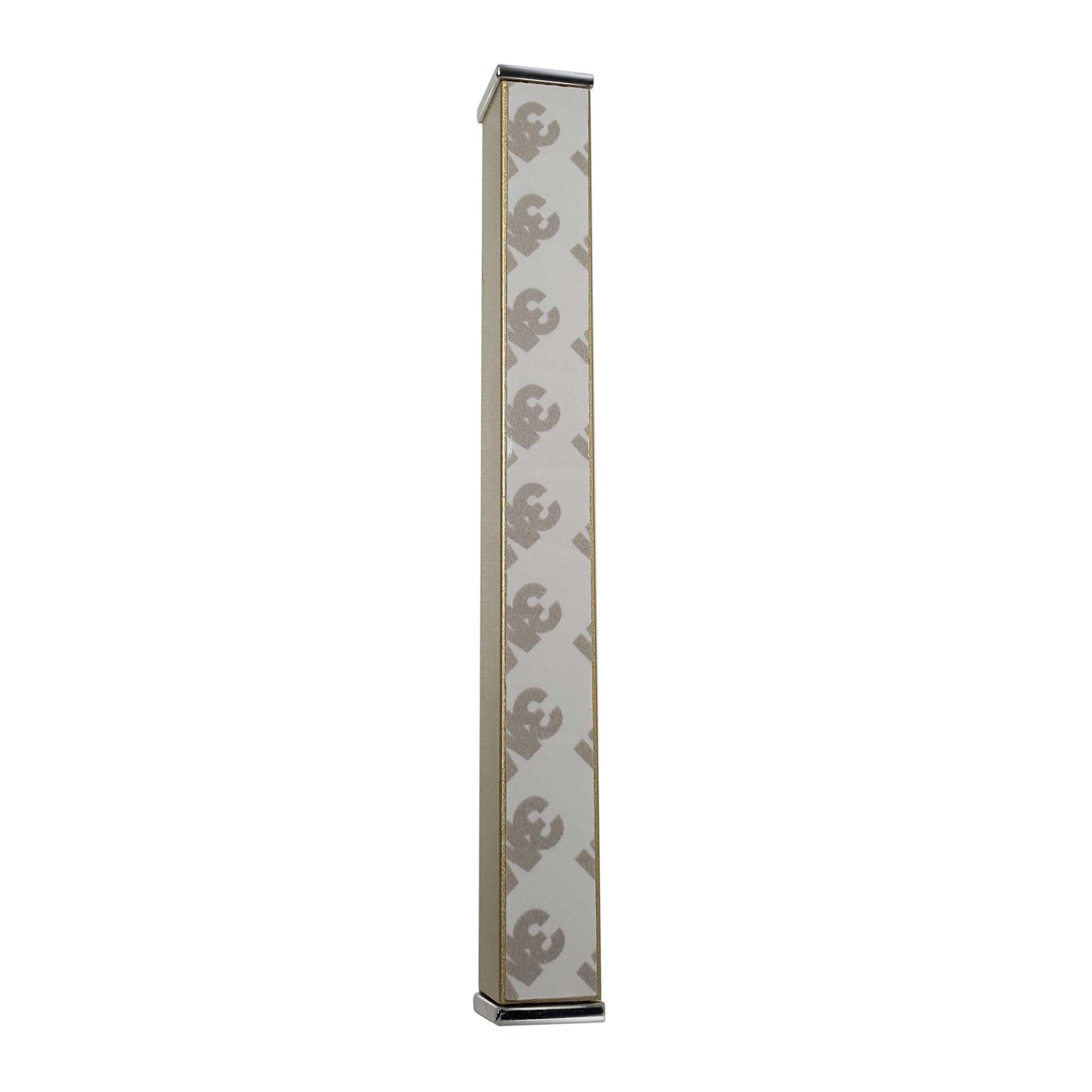 Elegant Modern Mezuzah Case 5.75 Inch - Taupe Self-Adhesive for Indoor & Outdoor Use - Perfect for Home, Office, Synagogue & Gift Giving