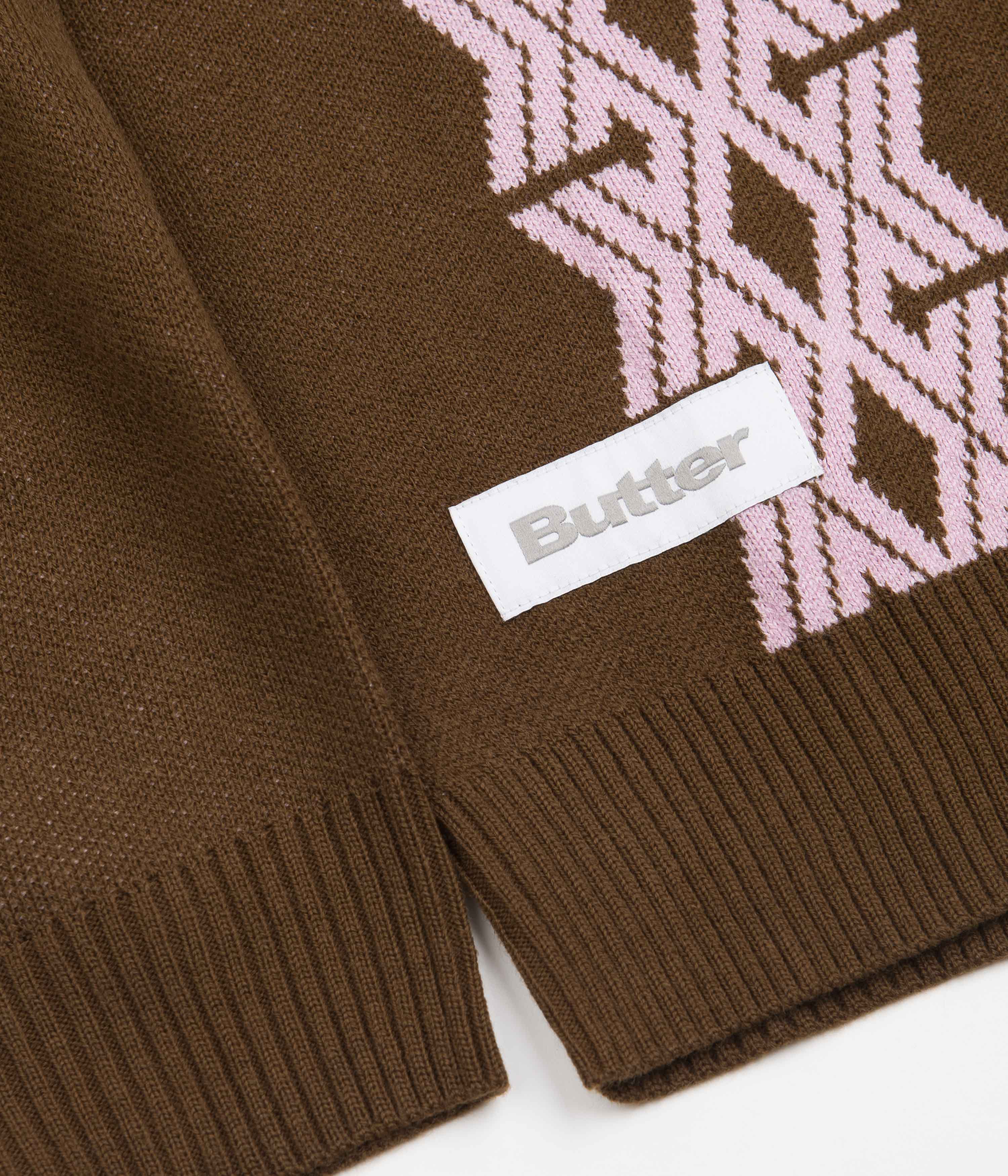 Butter Goods Club Knitted Cardigan Sweater for Women - Soft Chocolate Brown Pullover | Perfect for Casual Outfits, Fall Layering & Coffee Dates
