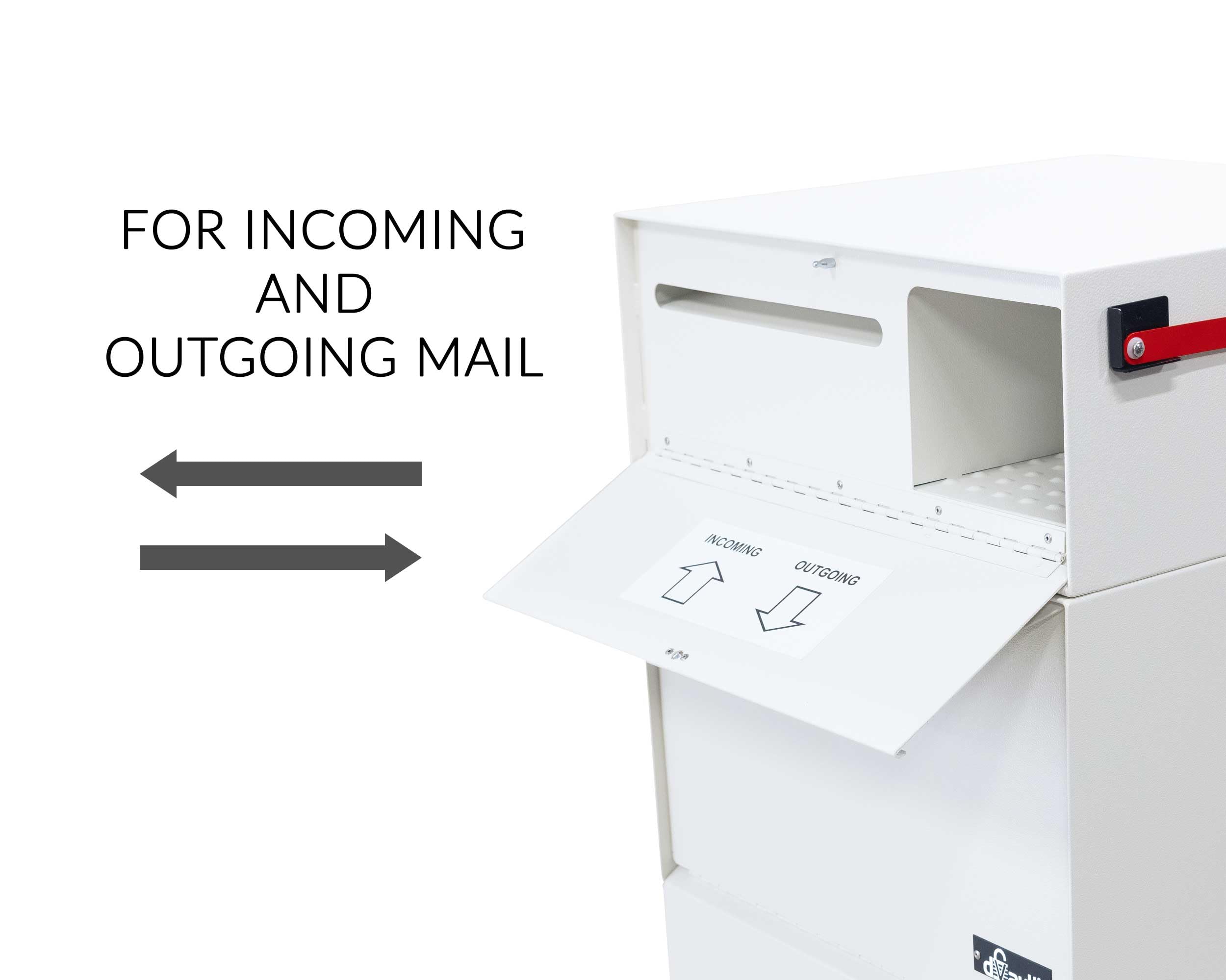 dVault® Full Service Vault DVCS0015 - Secure Locking Mailbox with Package Drop & Letterbox - Weatherproof Curbside Mailbox for Home Security (White) - Perfect for Residential Use, Apartment Buildings & Package Delivery Protection