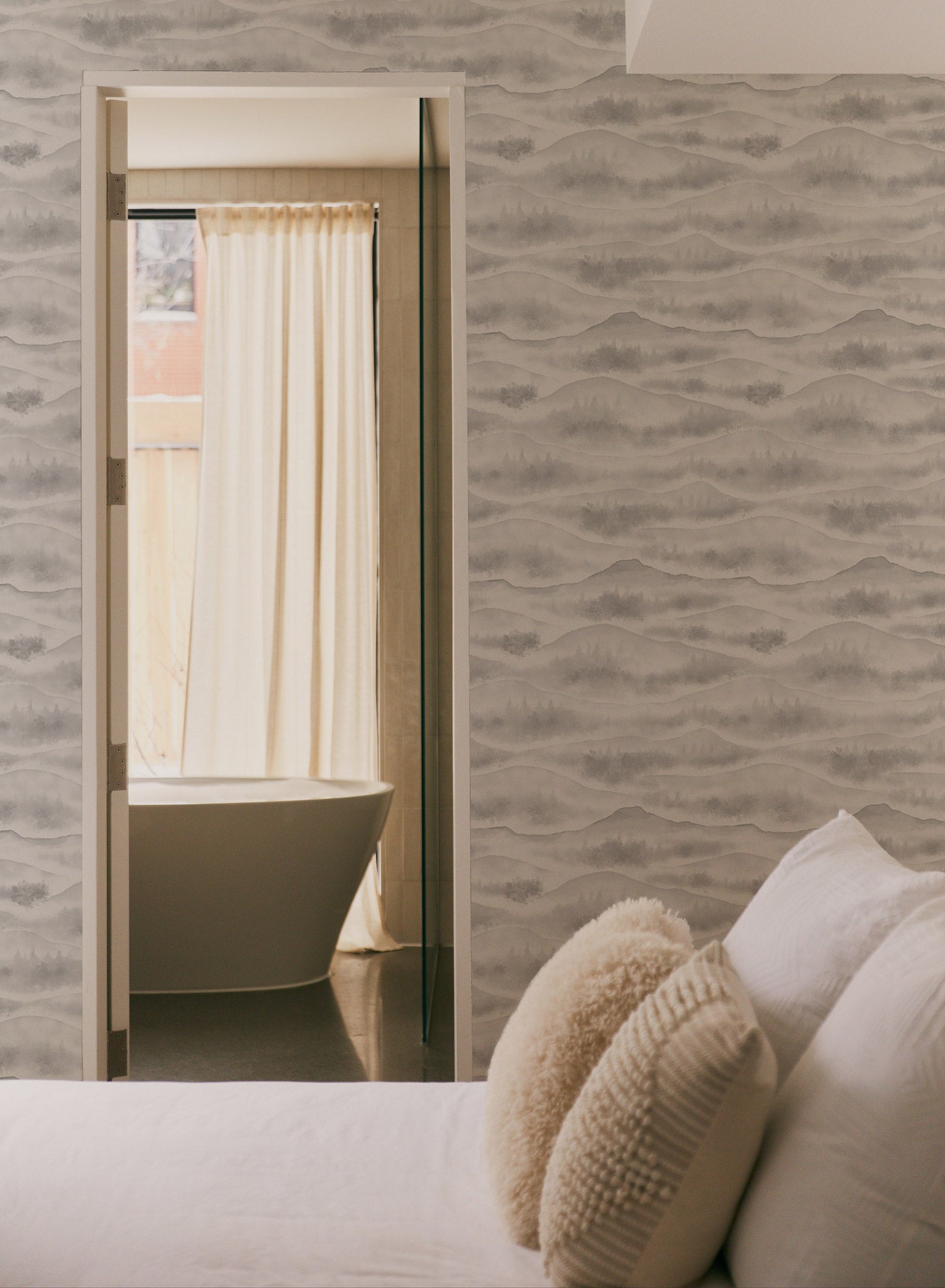 Hillside Lullaby Wallpaper - Nature Inspired Floral Wall Mural for Nursery, Bedroom & Living Room Decor