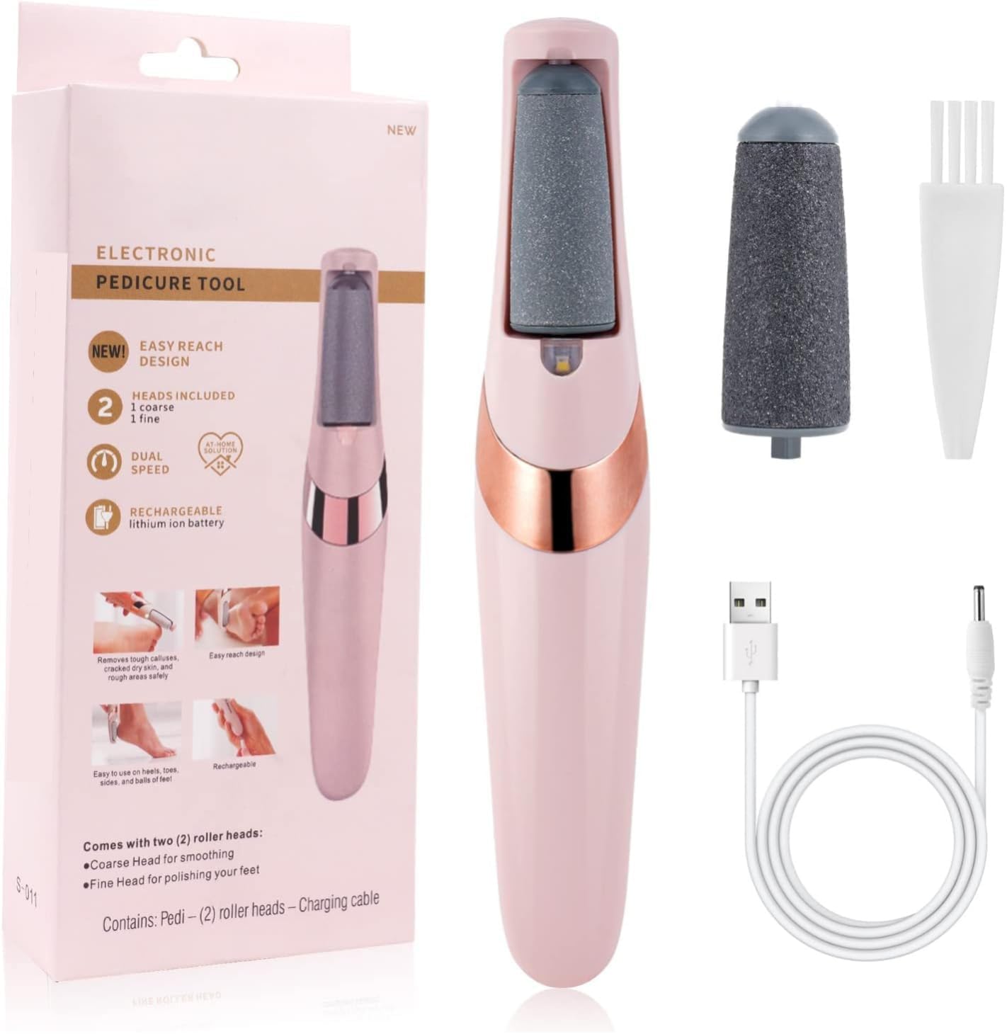 CHIMMET Professional Callus Remover and Foot File Kit - Pedicure Tools for Smooth Feet, Dead Skin Exfoliator with Pumice Stone & Scrubber - Perfect for Home Pedicure, Spa Day & Foot Care Routine