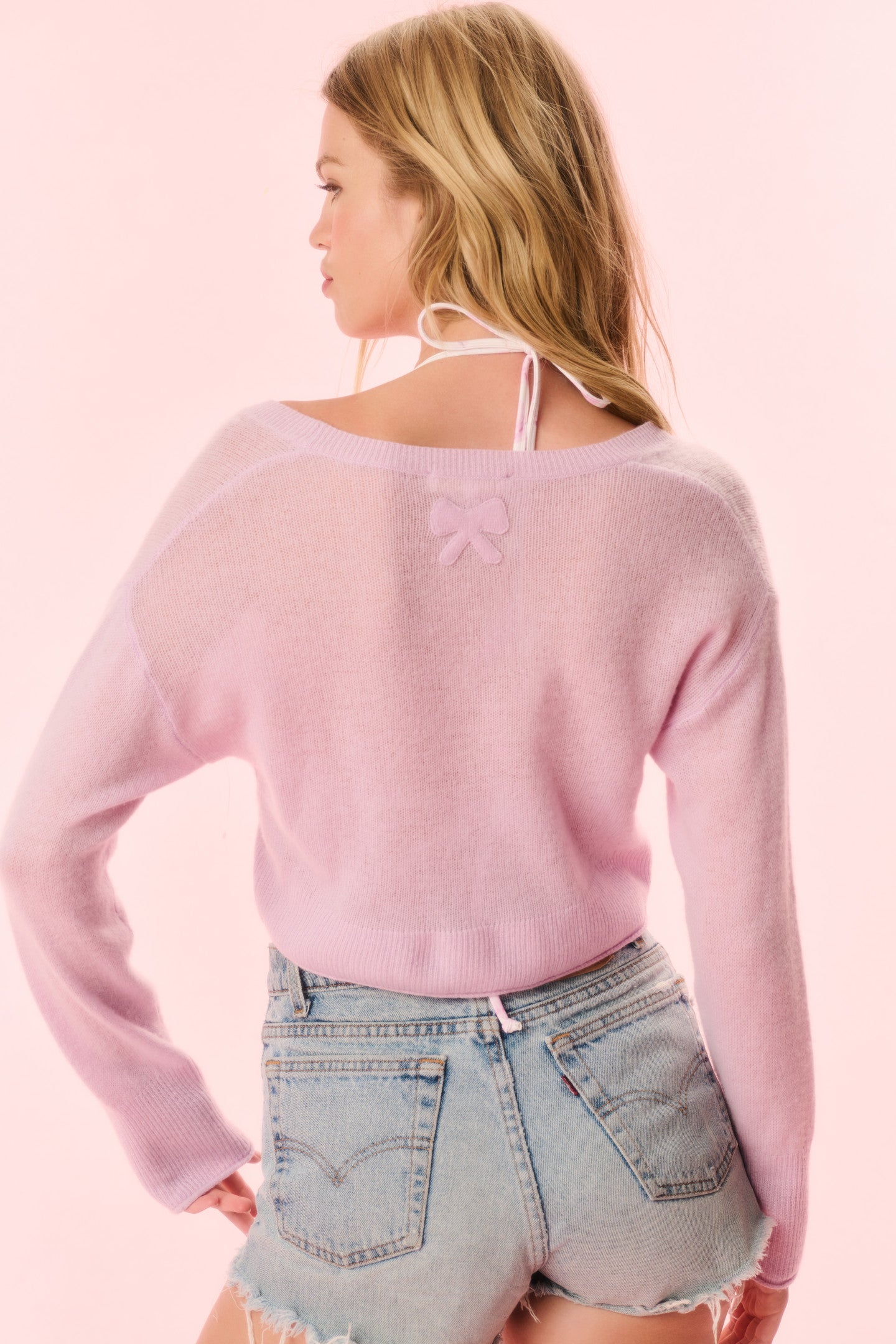 Luisella Lightweight Cashmere Cardigan for Women - Soft Clouded Rose Pink Sweater | Perfect for Office, Travel & Casual Outfits