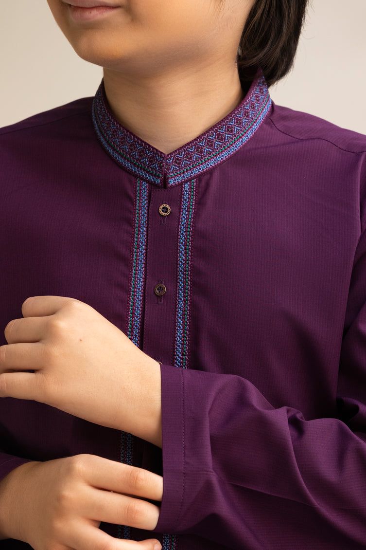 Stylish Blended Red Shalwar Kameez by J. Junaid Jamshed - Traditional Pakistani Outfit for Weddings & Festivals
