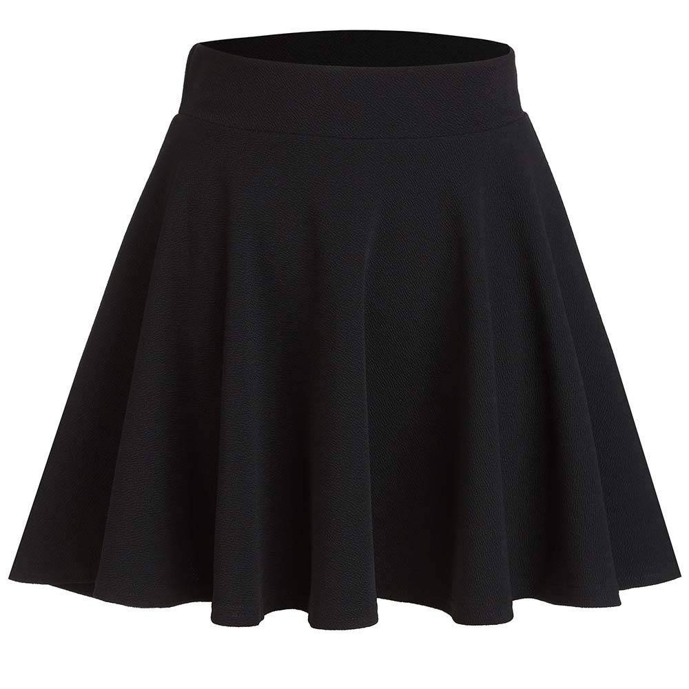 CUNLIN Women's Stretchy Elastic Waist Skirt - Plus Size XXS to 6XL - Comfortable A-Line Midi Skirt for Casual Wear, Office & Travel