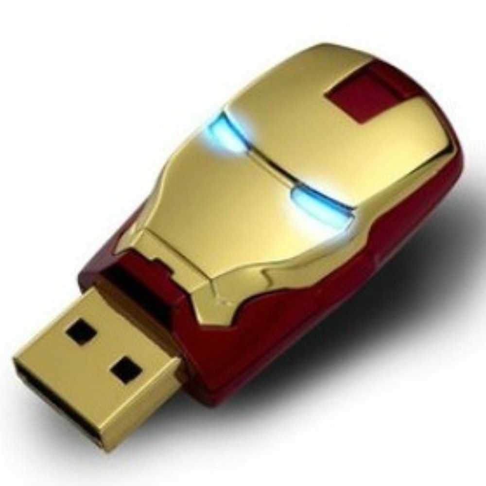 Iron Man USB Flash Drive 8GB - Superhero-Themed Memory Stick for Data Storage - Perfect for Marvel Fans, Students, Office & Cosplay Accessories
