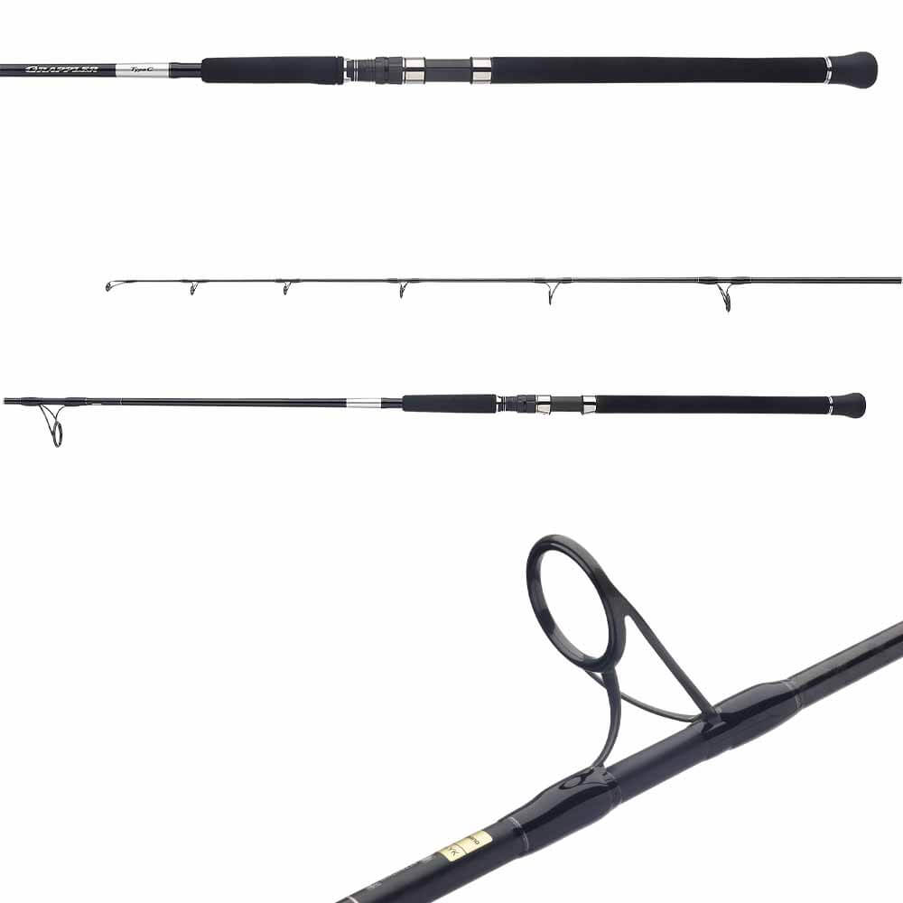 Shimano Grappler Type C Spinning Fishing Rod - Lightweight Graphite Saltwater/Freshwater Rod for Bass, Trout & Walleye - Perfect for Kayak Fishing & Shore Casting