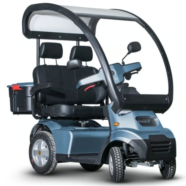 AFIKIM Afiscooter S4 Heavy Duty Mobility Scooter - Dual Seat Electric Scooter for Adults - Ideal for Outdoor & Indoor Use, Shopping, Travel & Daily Commuting
