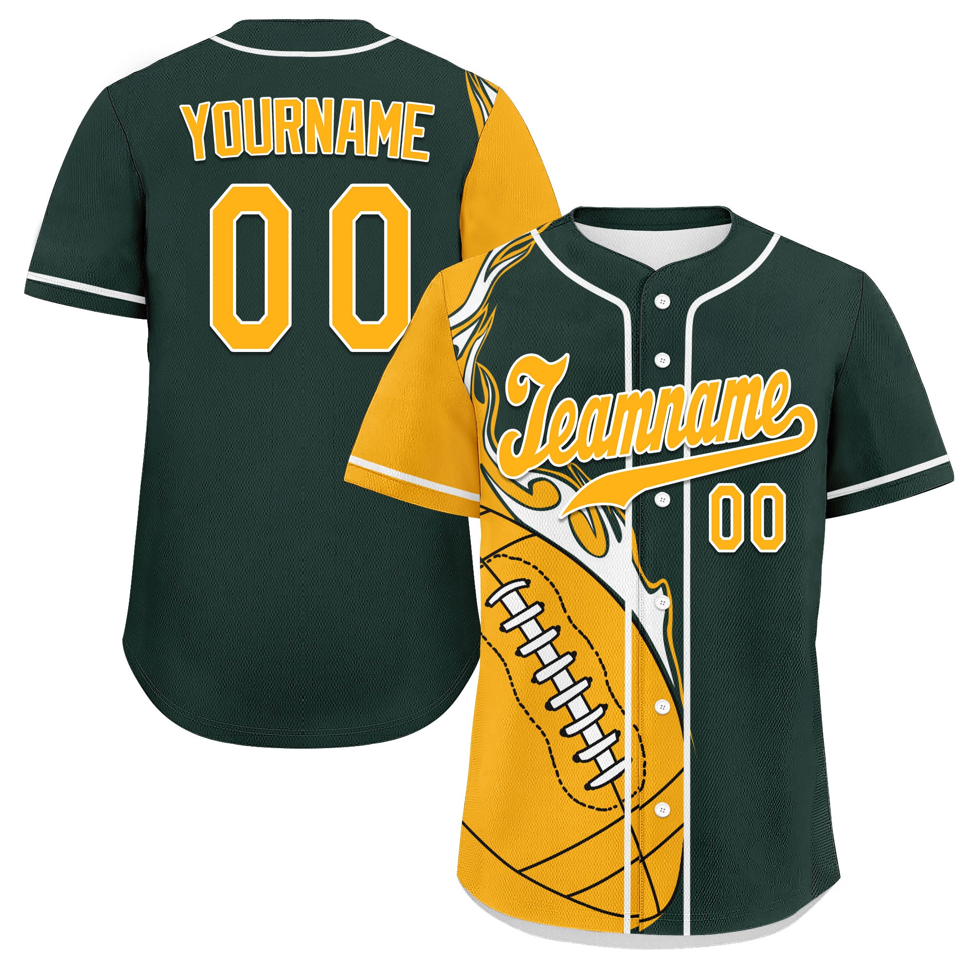 Custom Green & Yellow Vintage Baseball Jersey - Personalized Authentic MLB Style Jersey UN002 D0b0a00 - Perfect for Baseball Games, Team Uniforms & Fan Apparel