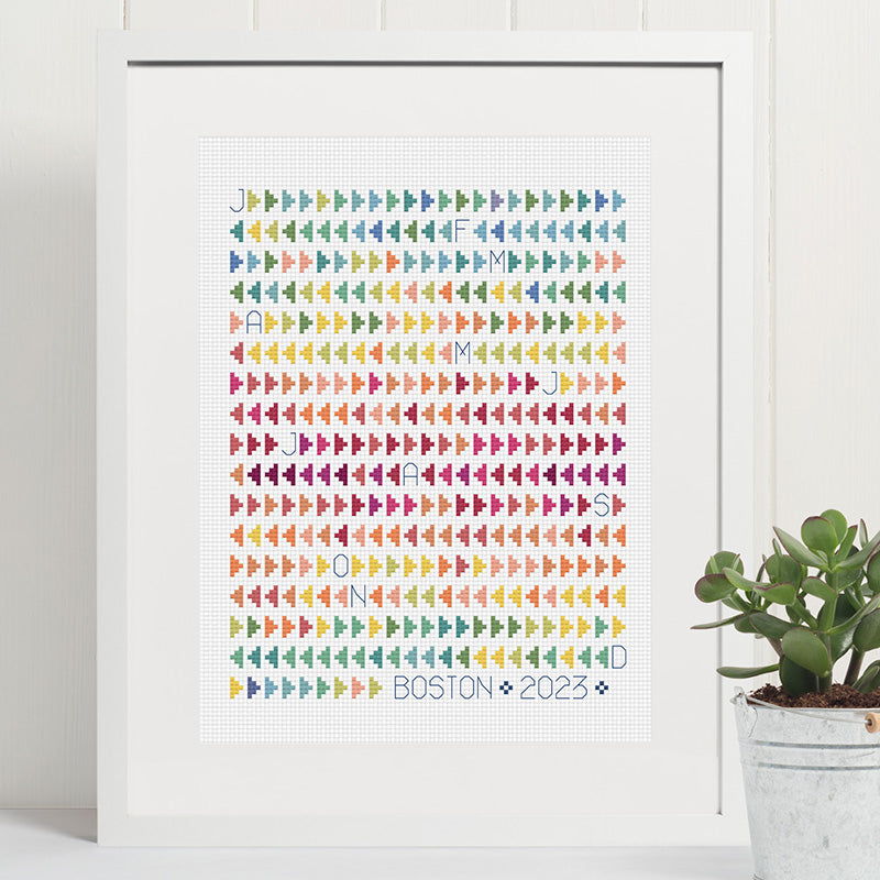 Flying Geese Temperature Cross Stitch Pattern PDF - Instant Download for DIY Embroidery Projects | Perfect for Home Decor, Gifts & Seasonal Crafting