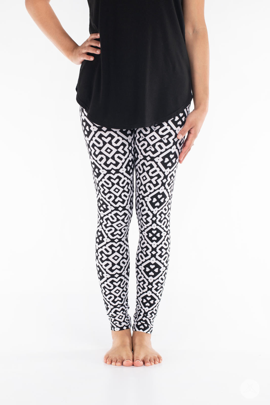 Audrey Patterned Leggings for Women - Stylish Printed Yoga Pants for Workout, Lounge & Everyday Wear | Comfortable Stretchy High Waist Tights