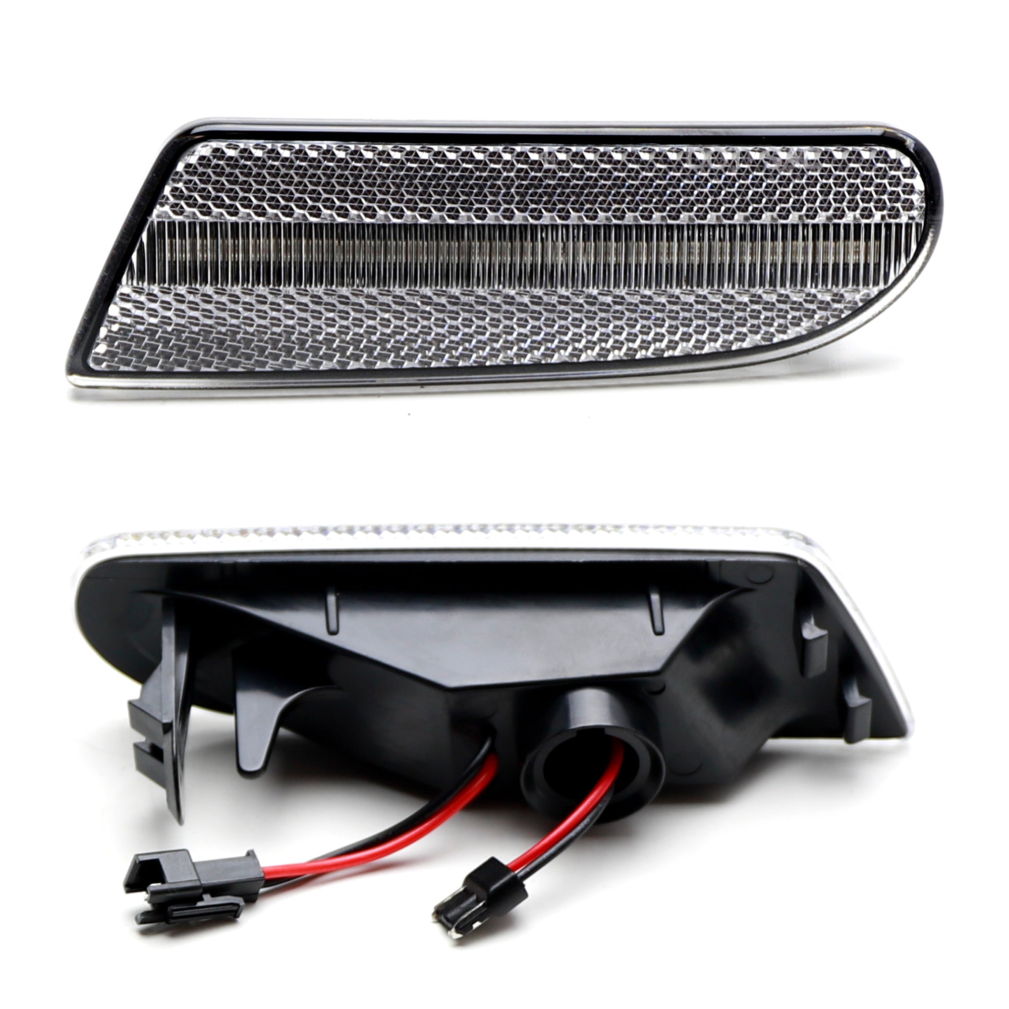 Clear Lens White Full LED Side Marker Light Kit for 2000-2006 Mercedes W220 S-Class - Enhance Visibility & Style for Night Driving & Car Shows