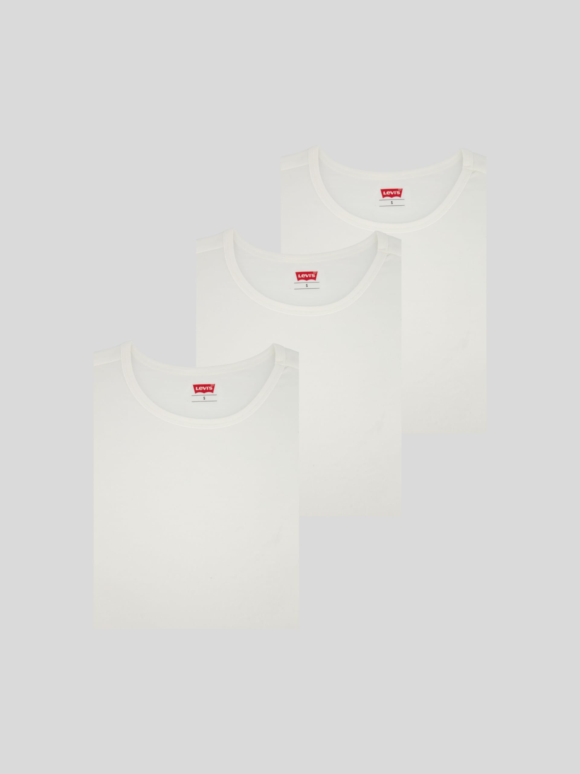 LEVI'S Men's Cotton Crew Neck T-Shirts 3-Pack - Soft Comfortable Casual Tees for Everyday Wear, Gym & Lounge