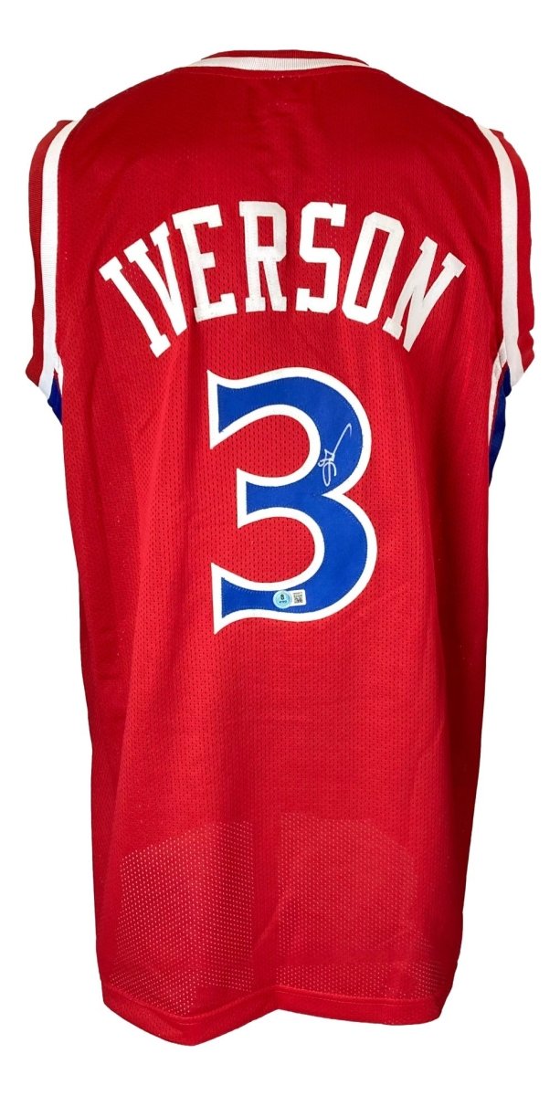 Authentic Allen Iverson Philadelphia 76ers Signed Red Basketball Jersey - NBA Memorabilia, Collectible Sports Gift for Fans & Basketball Enthusiasts - Perfect for Display, Man Cave Decor, or Special Occasion Gift