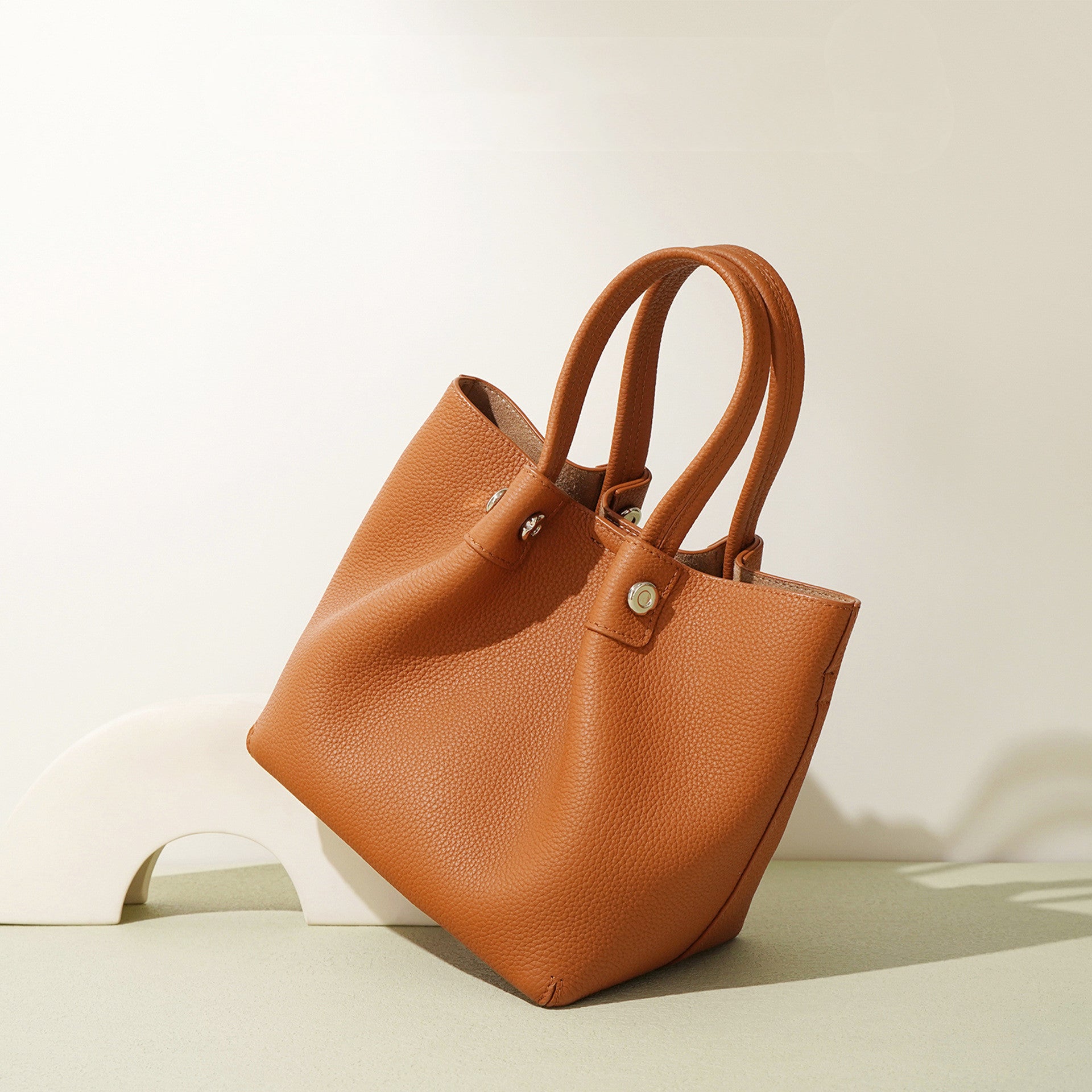 Premium Genuine Leather Carryall Tote Bag for Women & Men - Stylish & Durable Travel, Work & Everyday Use