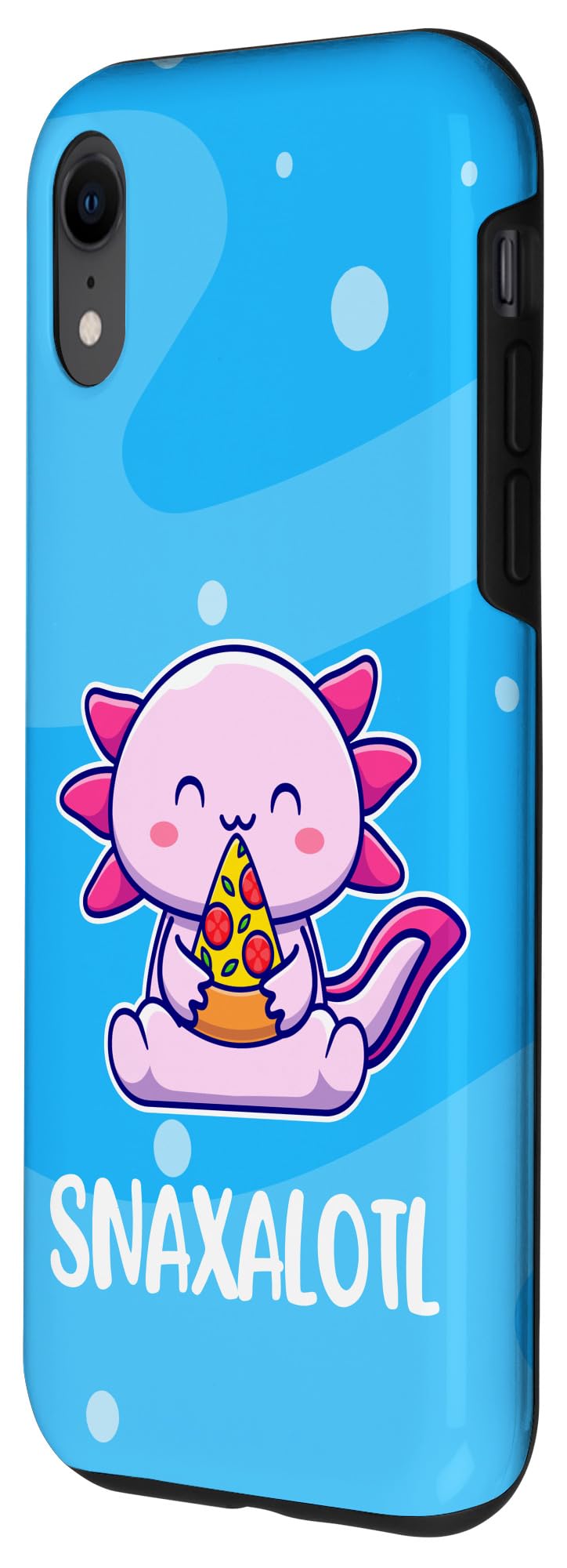 Cute Axolotl Eating Pizza iPhone XR Case - Fun Protective Phone Cover for iPhone XR - Perfect Gift for Animal Lovers & Pizza Enthusiasts - Great for Daily Use, School, Work & Travel