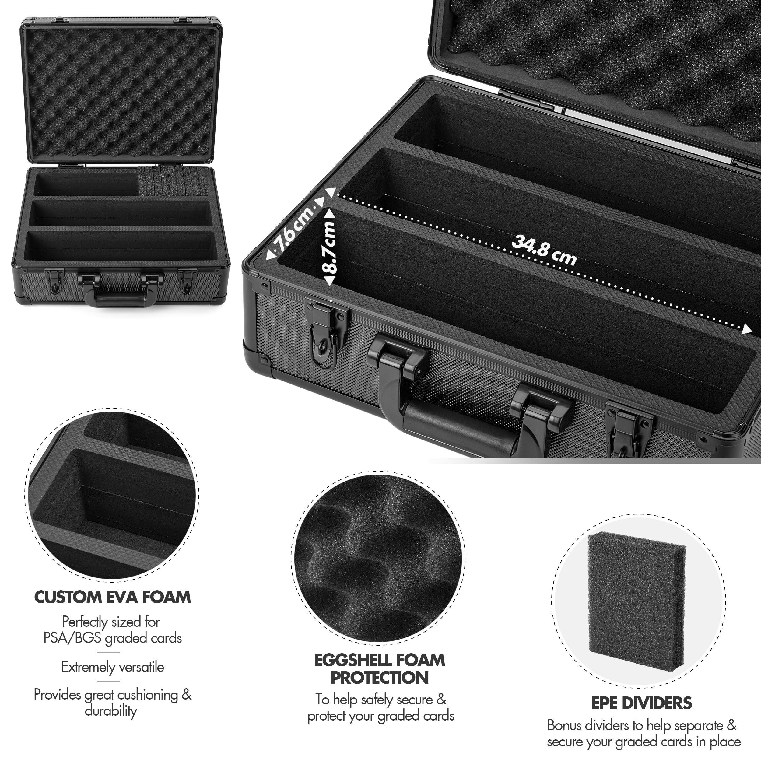 FunGuys Toploader Storage Box - Premium Sports & Trading Card Holder Case for 600+ Cards - Durable One Touch Card Protector - Perfect for Collectors, Gaming, and Card Show Organization