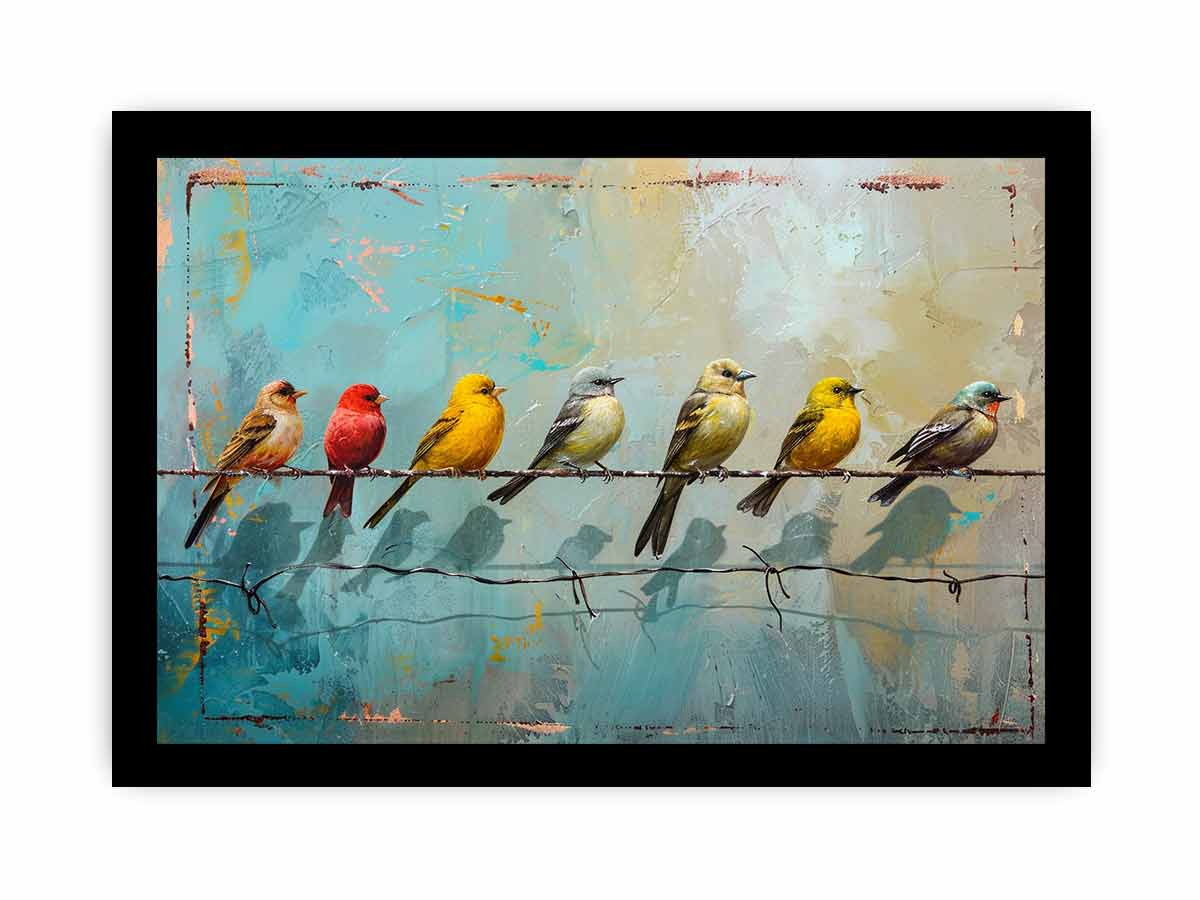 Birds on Wire Wall Art - Handmade Metal Sculpture for Home & Office Decor - Perfect for Living Room, Bedroom, or Garden Decoration