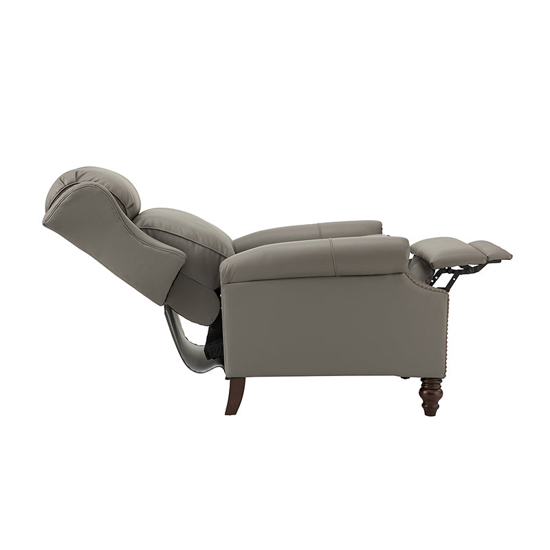 Lucina Genuine Leather Manual Recliner Chair - Handcrafted Premium Leather Living Room Furniture for Relaxation & Comfort - Perfect for Home Theater, Reading Nook, and Office Lounge