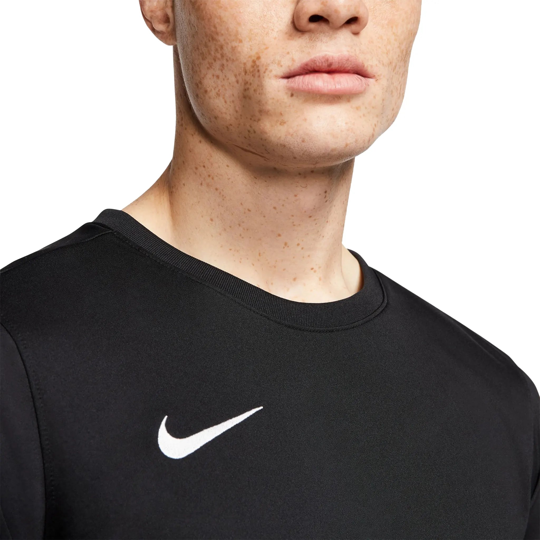 Nike Dri-FIT Park VII Short Sleeve T-Shirt for Men - Moisture-Wicking Athletic Shirt in Black/White - Perfect for Running, Gym Workouts & Casual Wear