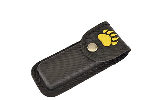 Frost Cutlery Folding Pocket Knife with Sheath - Bear Design - Perfect for Camping, Hiking & Outdoor Adventures