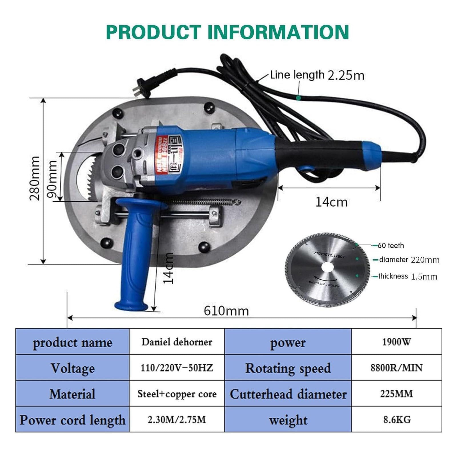 1900W Electric Cattle Dehorner - Bloodless Horn Remover for Adult Cows & Bulls - Heavy Duty Livestock Dehorning Tool for Cattle, Sheep & Goats - Perfect for Farm, Ranch & Veterinary Use