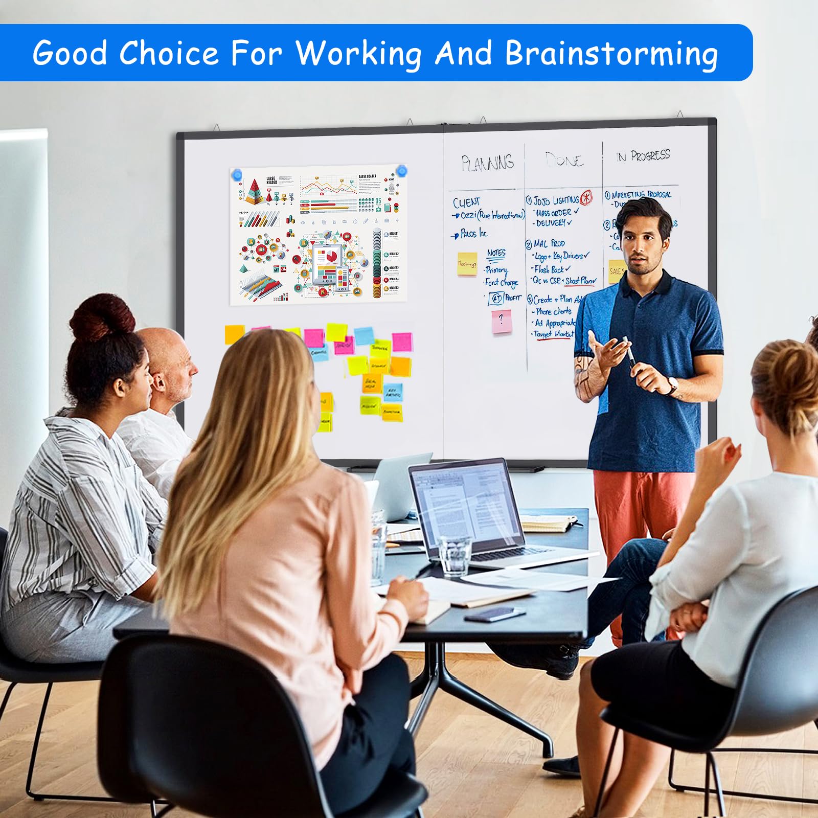 Maxtek 60x40 Inch Magnetic Dry Erase Whiteboard - Large Aluminum Framed Wall Mounted White Board with Pen Tray for Presentations | Perfect for Classroom, Office, Home & School Use | Durable Writing Surface for Meetings, Teaching & Home Organization