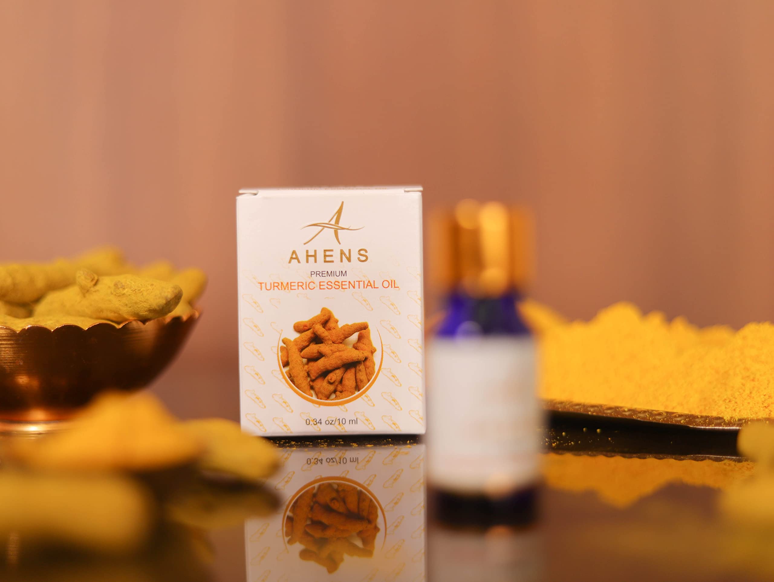 Pure Organic Turmeric Essential Oil for Aromatherapy, Skin Care & Pain Relief – 100% Natural & Therapeutic Grade