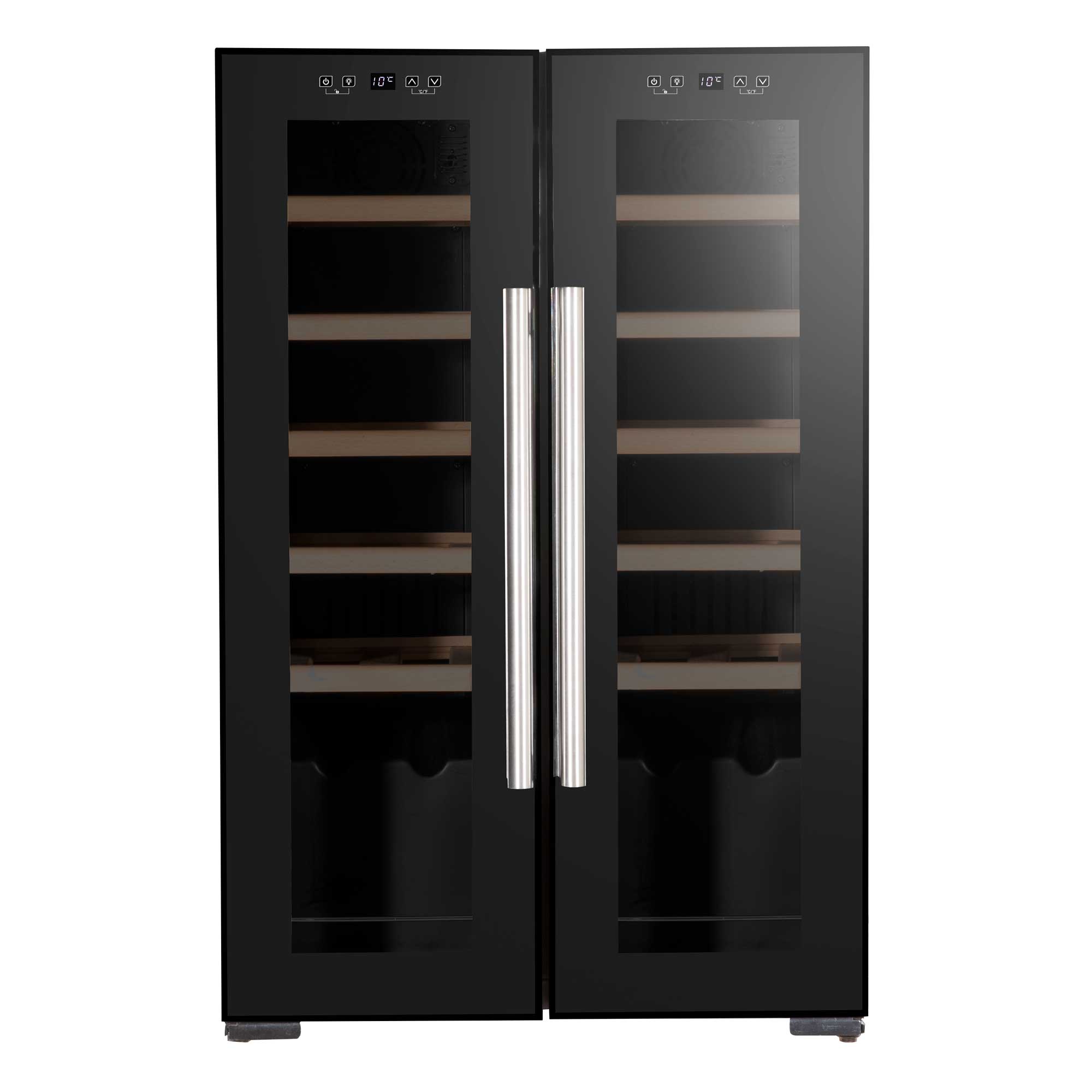 Baridi 24 Bottle Dual Zone Wine Cooler Refrigerator with Touch Screen, LED Lighting & Mirror Glass Door - Perfect for Home Bars, Restaurants, and Wine Cellars