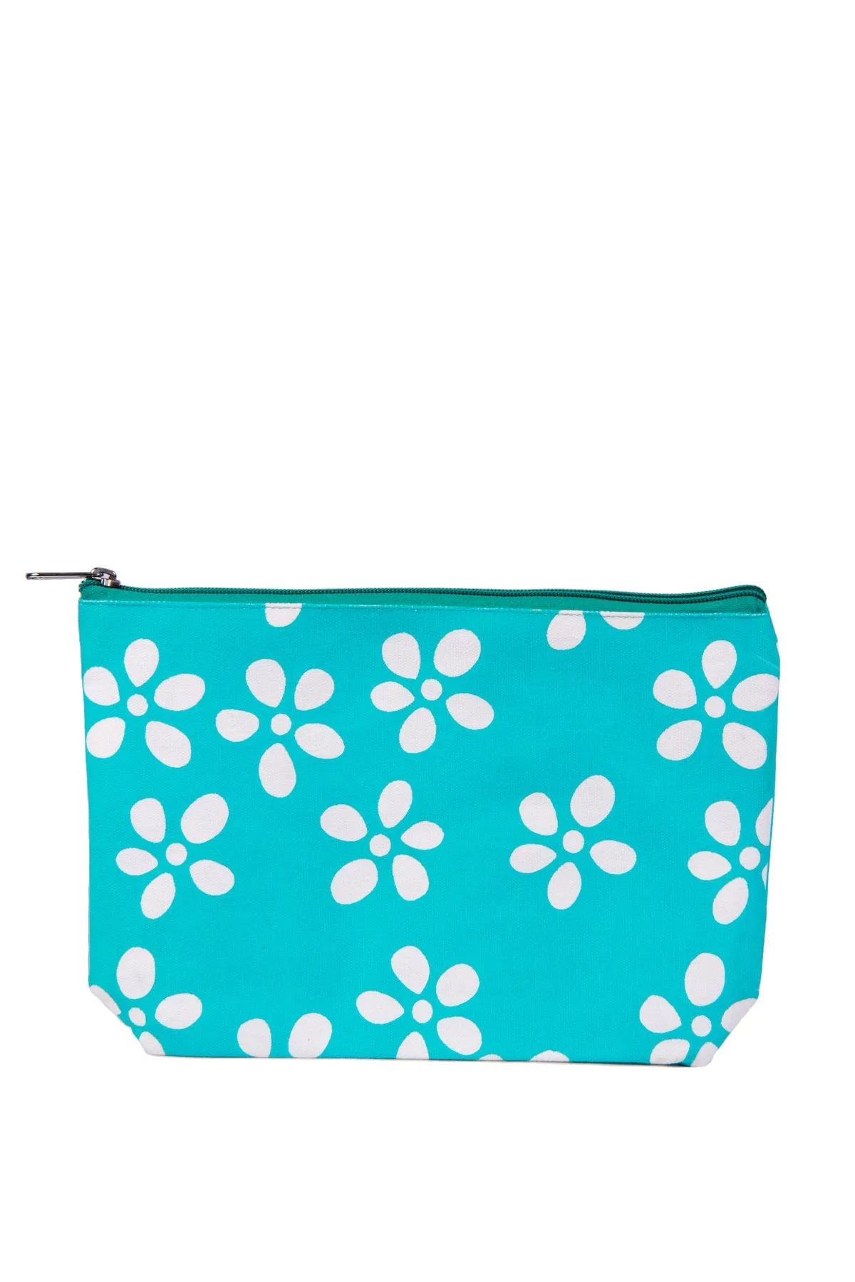 Daisies Cosmetic Bag - Floral Makeup Pouch for Travel & Organizer - Perfect for Toiletries, Brushes, and Beauty Essentials (Pink Daisy Pattern)