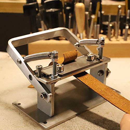 DIY Leather Thinning Machine - 304 Stainless Steel Manual Leather Peeler Tool for Vegetable Tanned Leather | Leather Crafting, Shoe Making, Bag Repair & Leatherworking Projects
