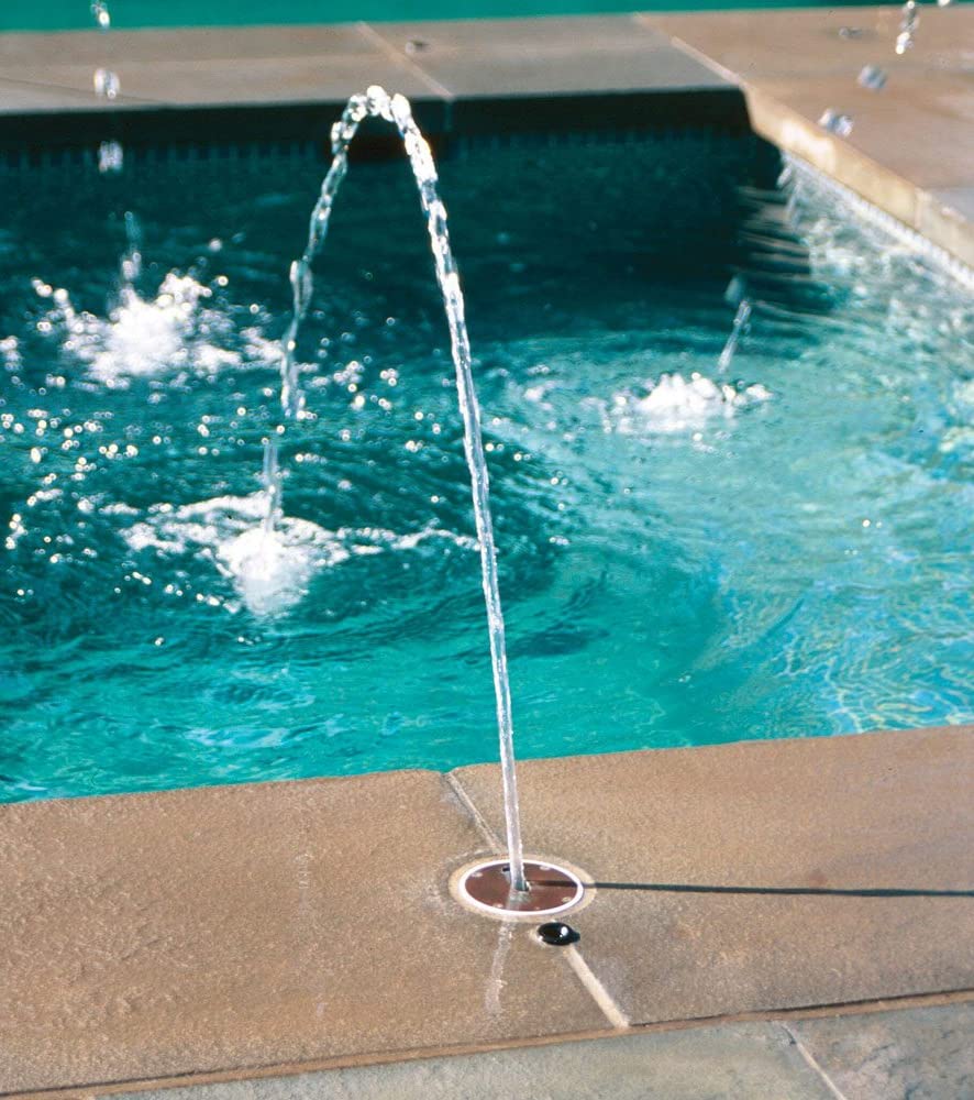 4 Pack Swimming Pool Spa Fountain Deck Jet Stream Sprayers - In-Ground Waterfall Feature with Tan Caps for Outdoor Patio & Backyard Landscaping | Perfect for Poolside Relaxation & Garden Decor